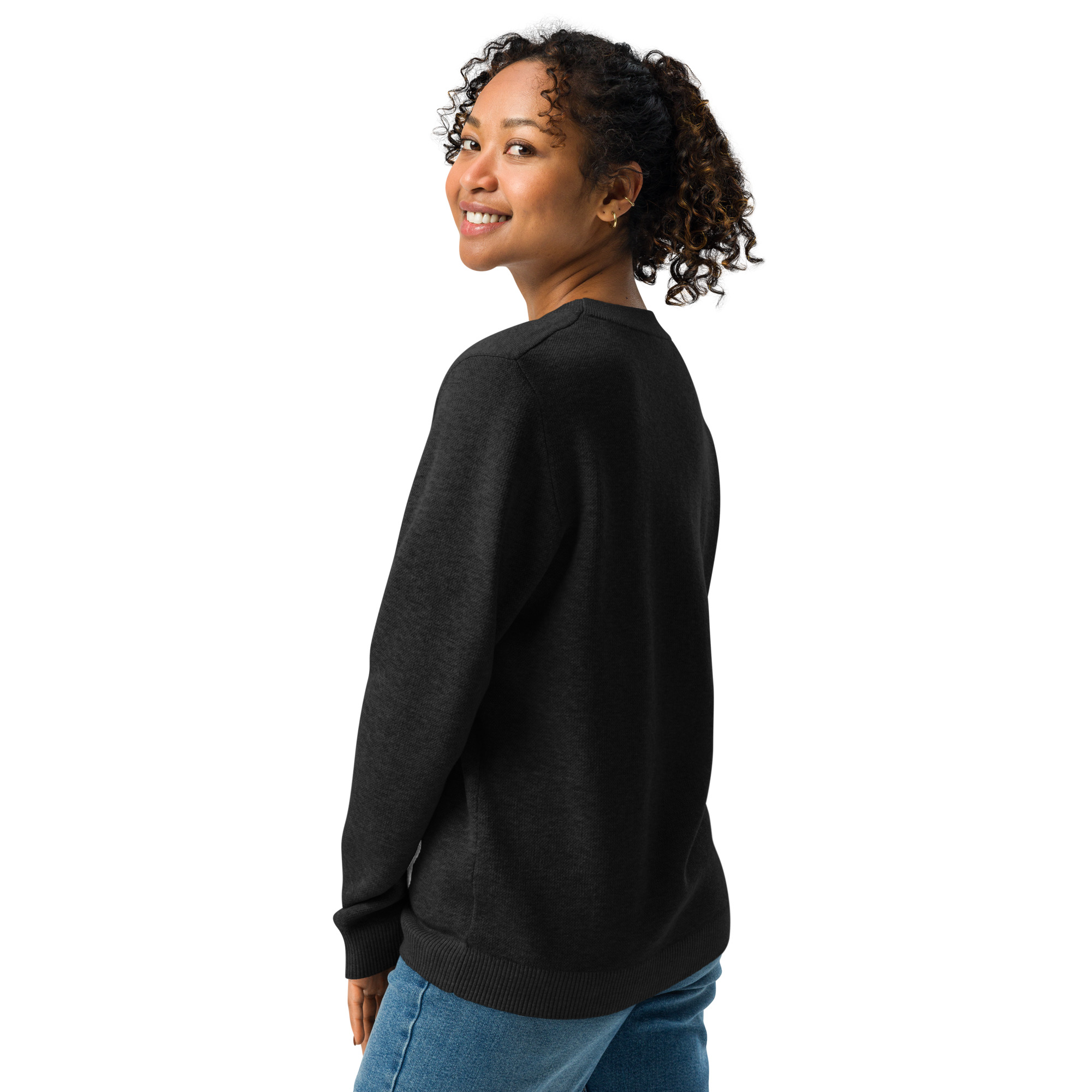 Knitted Sweater Smiling Yeti Bigfoot Mystic Black - Image 5