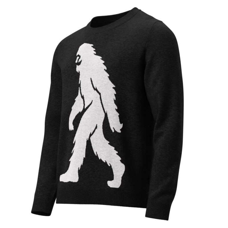 Knitted Sweater Smiling Yeti Bigfoot Mystic Black