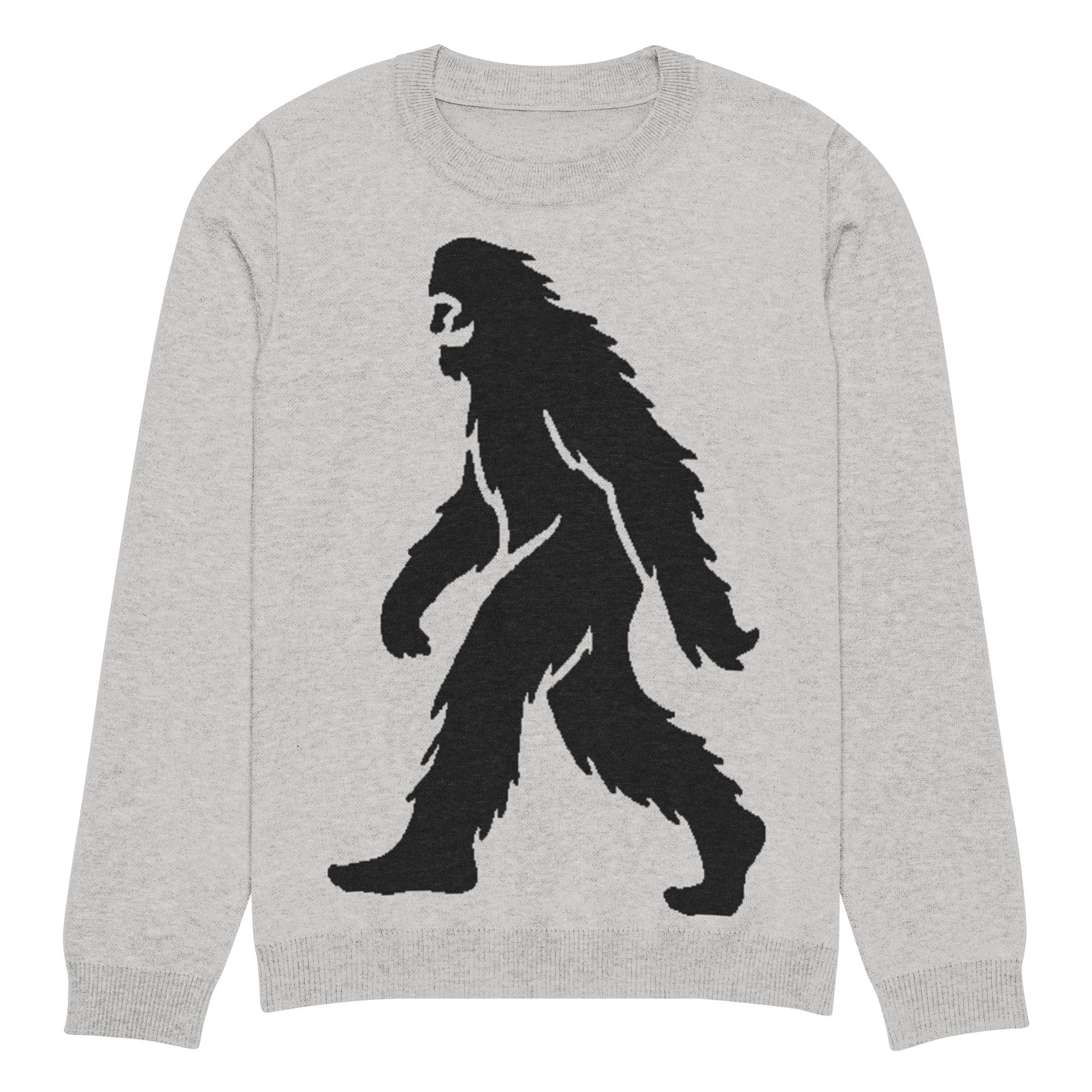 Knitted Sweater Smiling Bigfoot - Mysterious Foggy Gray - Image 12