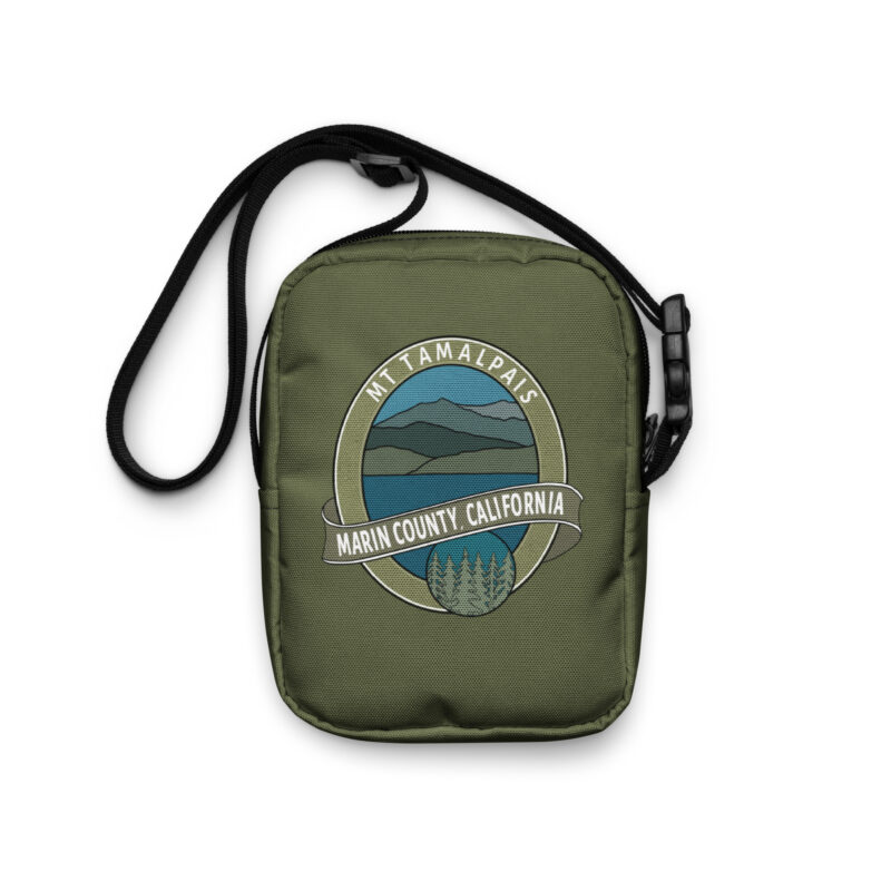 Utility crossbody bag Oval Mt Tamalpais Marin County California Collector's Design Saratoga Green