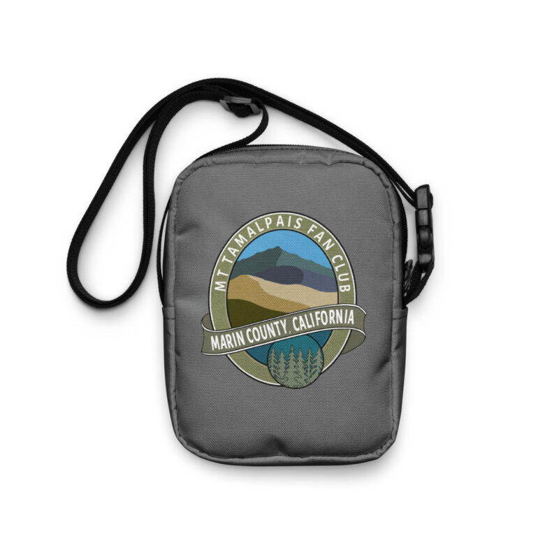 Utility crossbody bag Oval Mt Tamalpais Fan Club Marin County California Collector's Design Gray