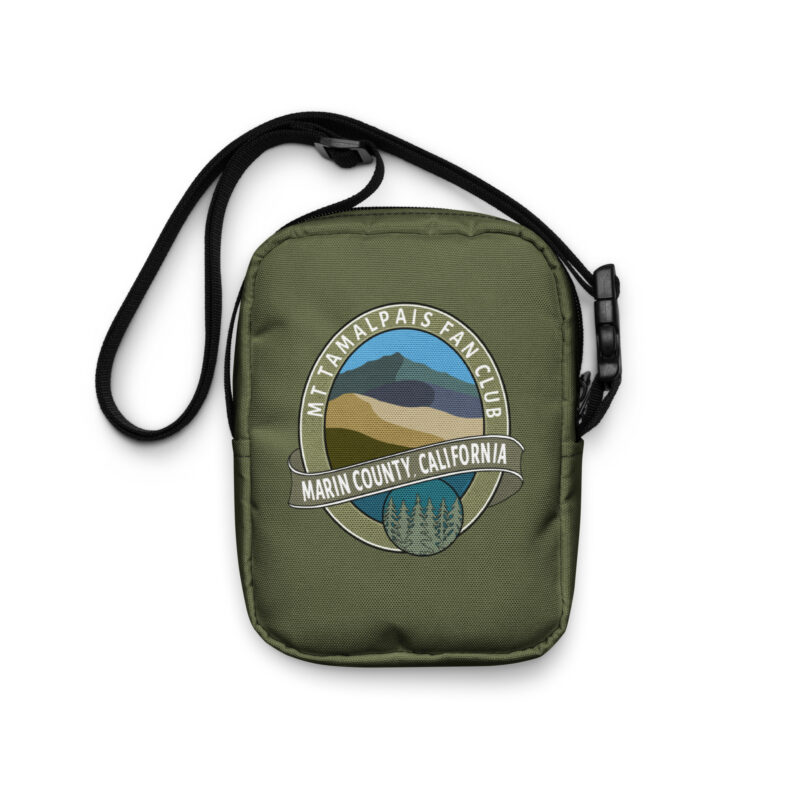 Utility crossbody bag Oval Mt Tamalpais Fan Club Marin County California Collector's Design Saratoga Green