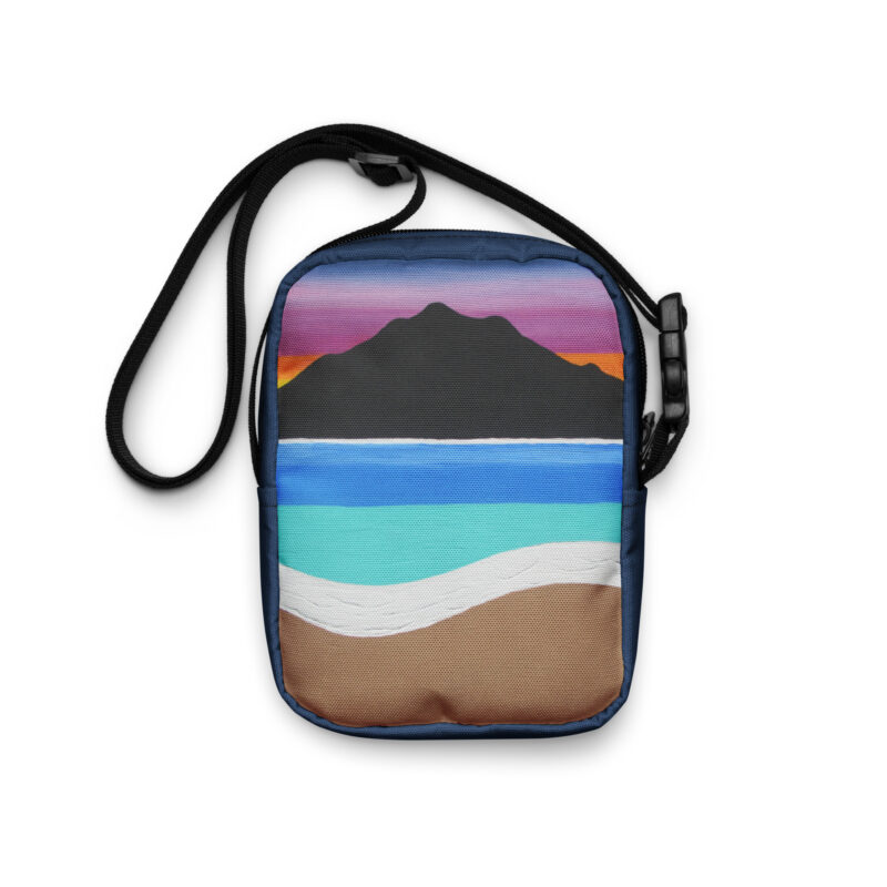 Utility crossbody bag Sleeping Lady Serene Twilight Shoreline Sunset Mt Tamalpais