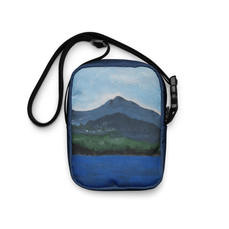 Utility crossbody bag Mt Tamalpais and Lake Laganitas Watercolor
