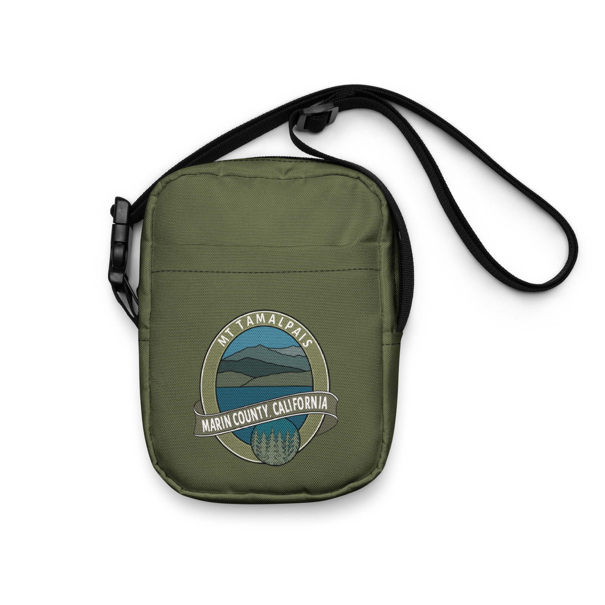 Utility crossbody bag Oval Mt Tamalpais Marin County California Collector's Design Saratoga Green - Image 2