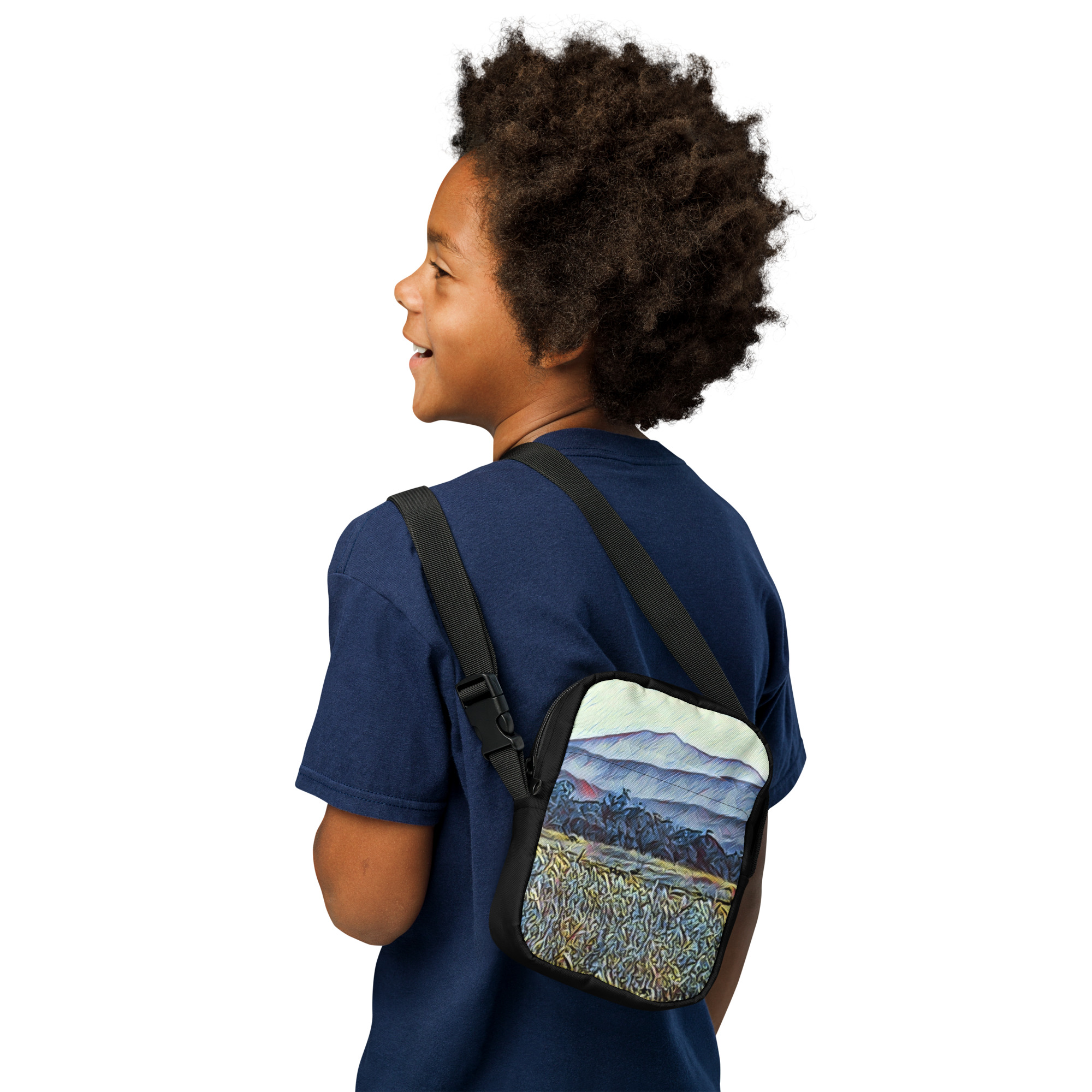 Utility crossbody bag / Hip pack Mt Tamalpais Sonoma County Enhanced - Image 8