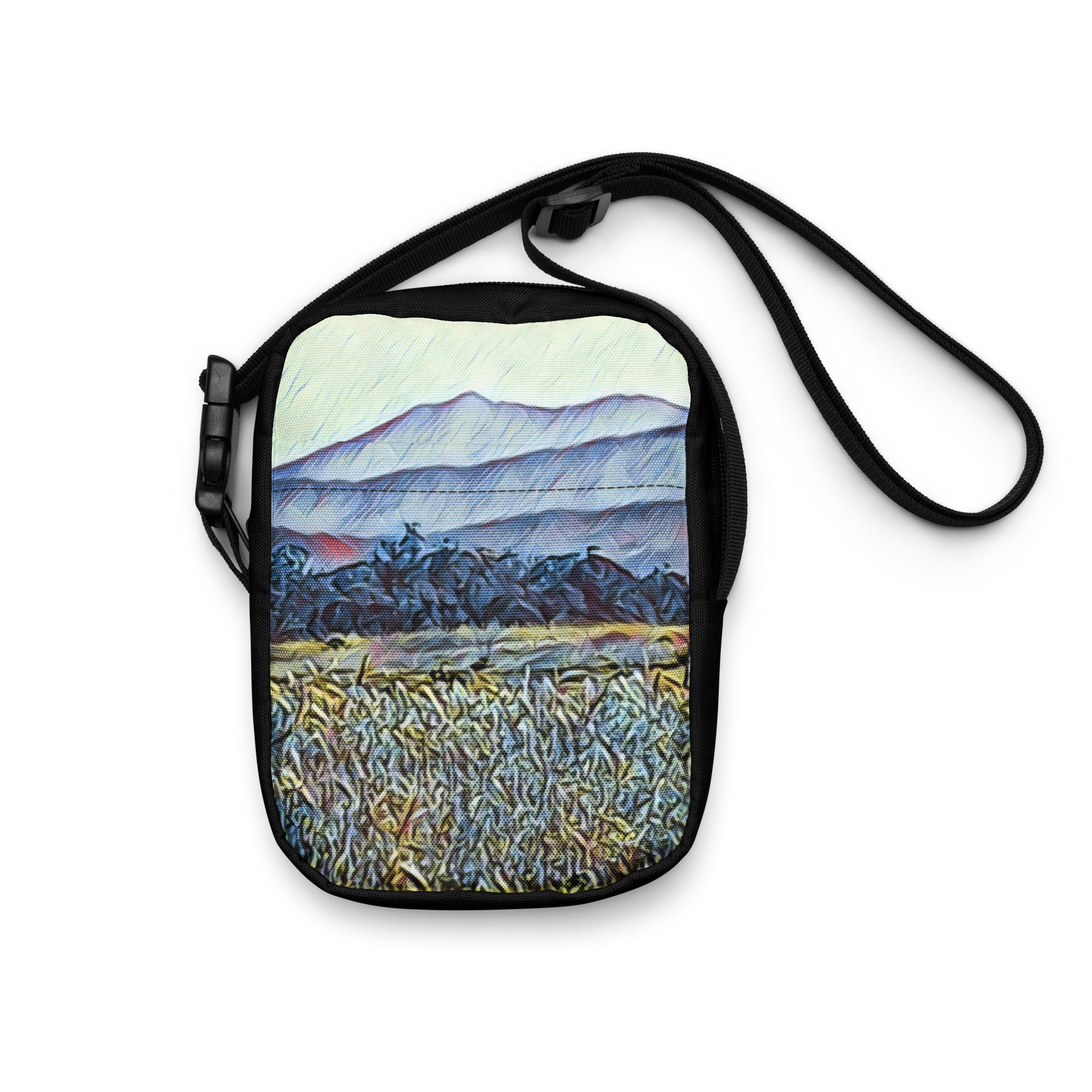 Utility crossbody bag / Hip pack Mt Tamalpais Sonoma County Enhanced - Image 5
