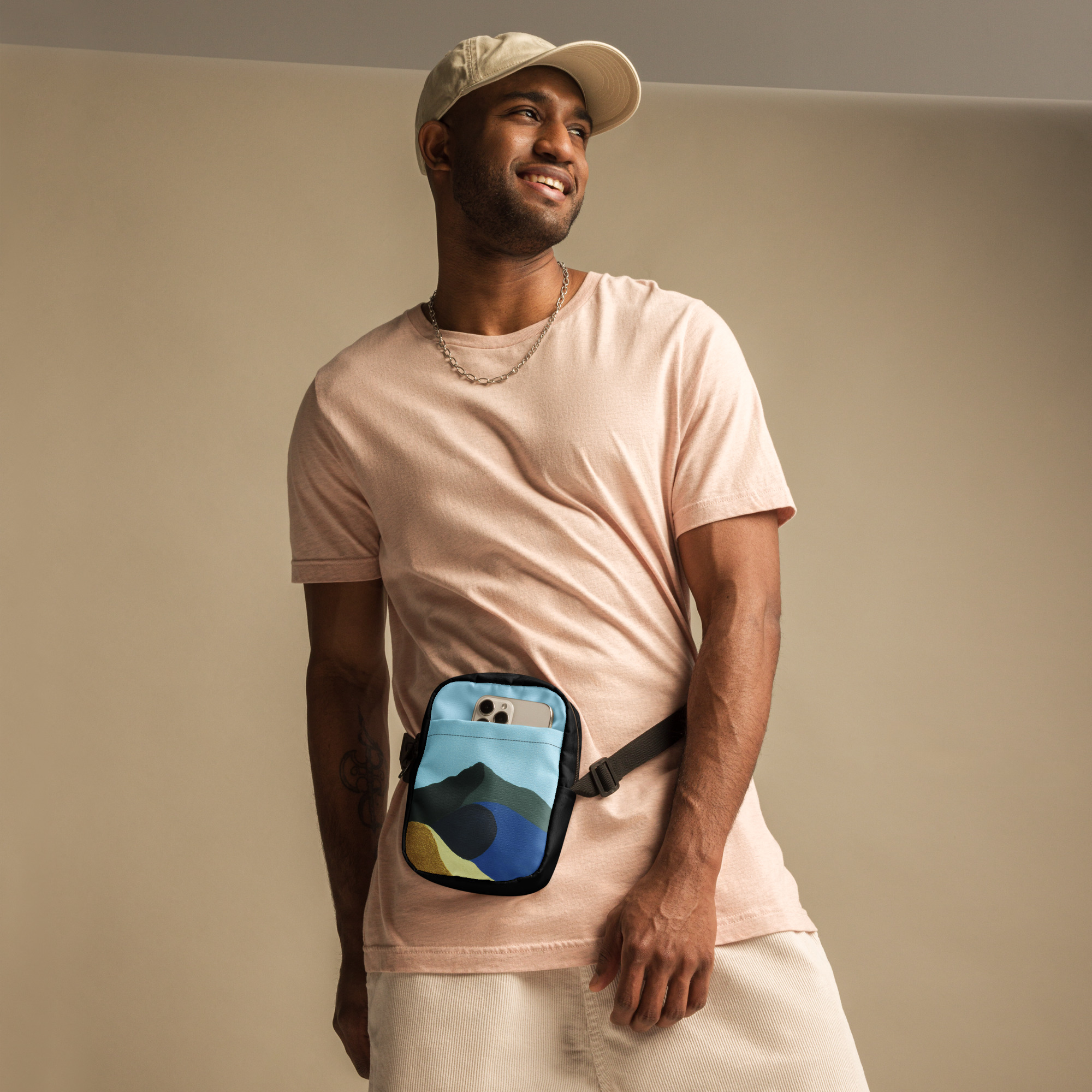 Utility crossbody bag / Hip Pack Colors of Mt Tamalpais Painting (print) - Image 9