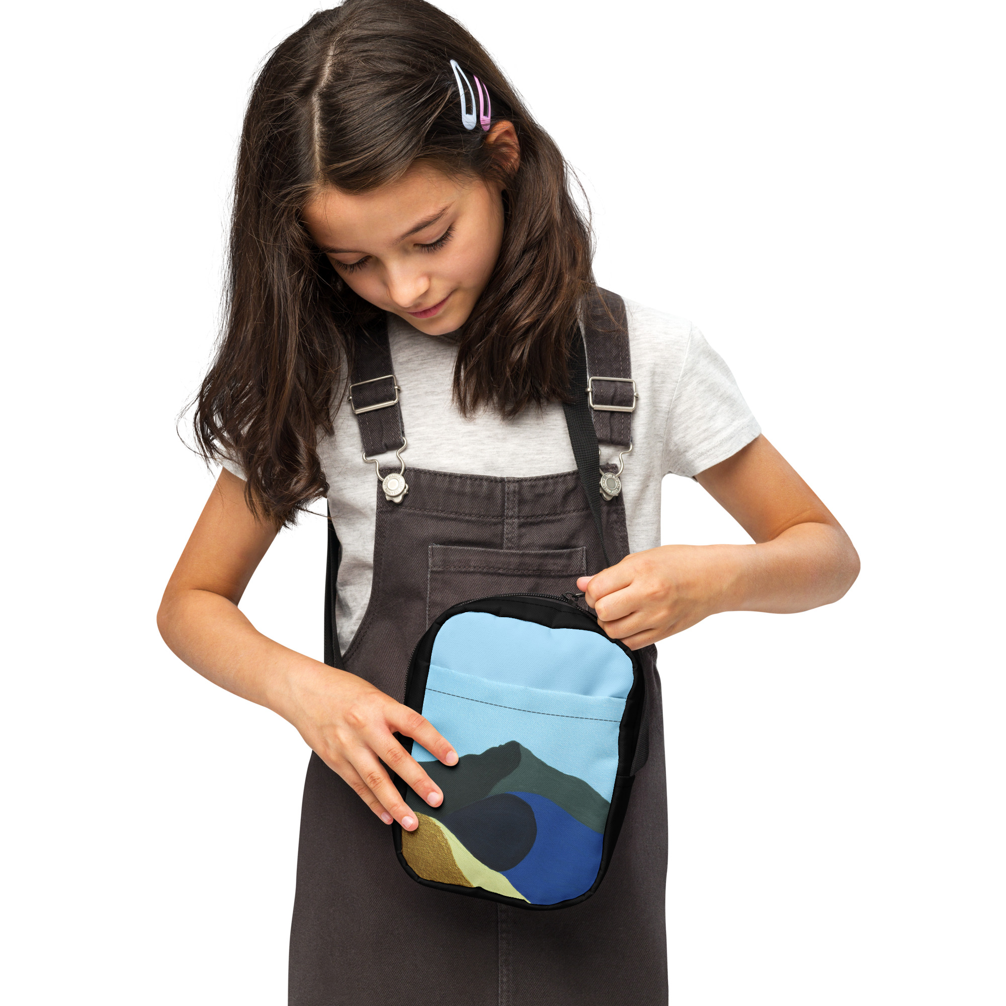 Utility crossbody bag / Hip Pack Colors of Mt Tamalpais Painting (print) - Image 10