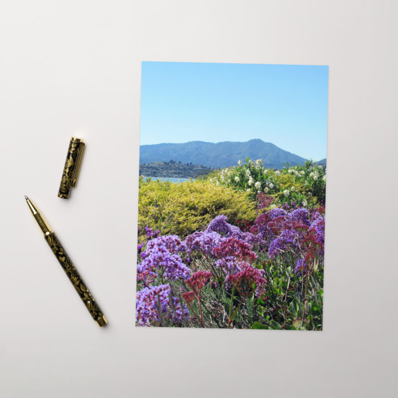 Greeting card Mt Tamalpais Purple Flowers