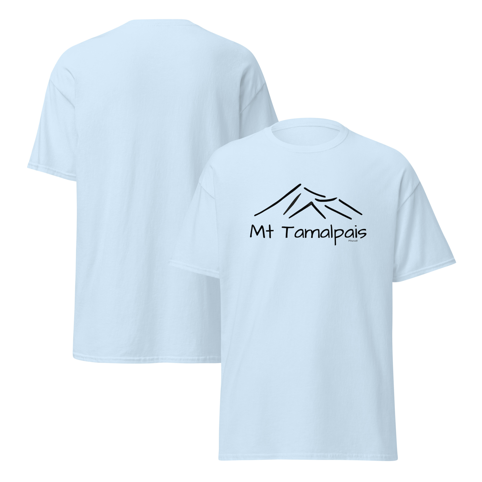 Unisex classic tee T-shirt Mt Tamalpais My Happy Place design - select color - Image 9