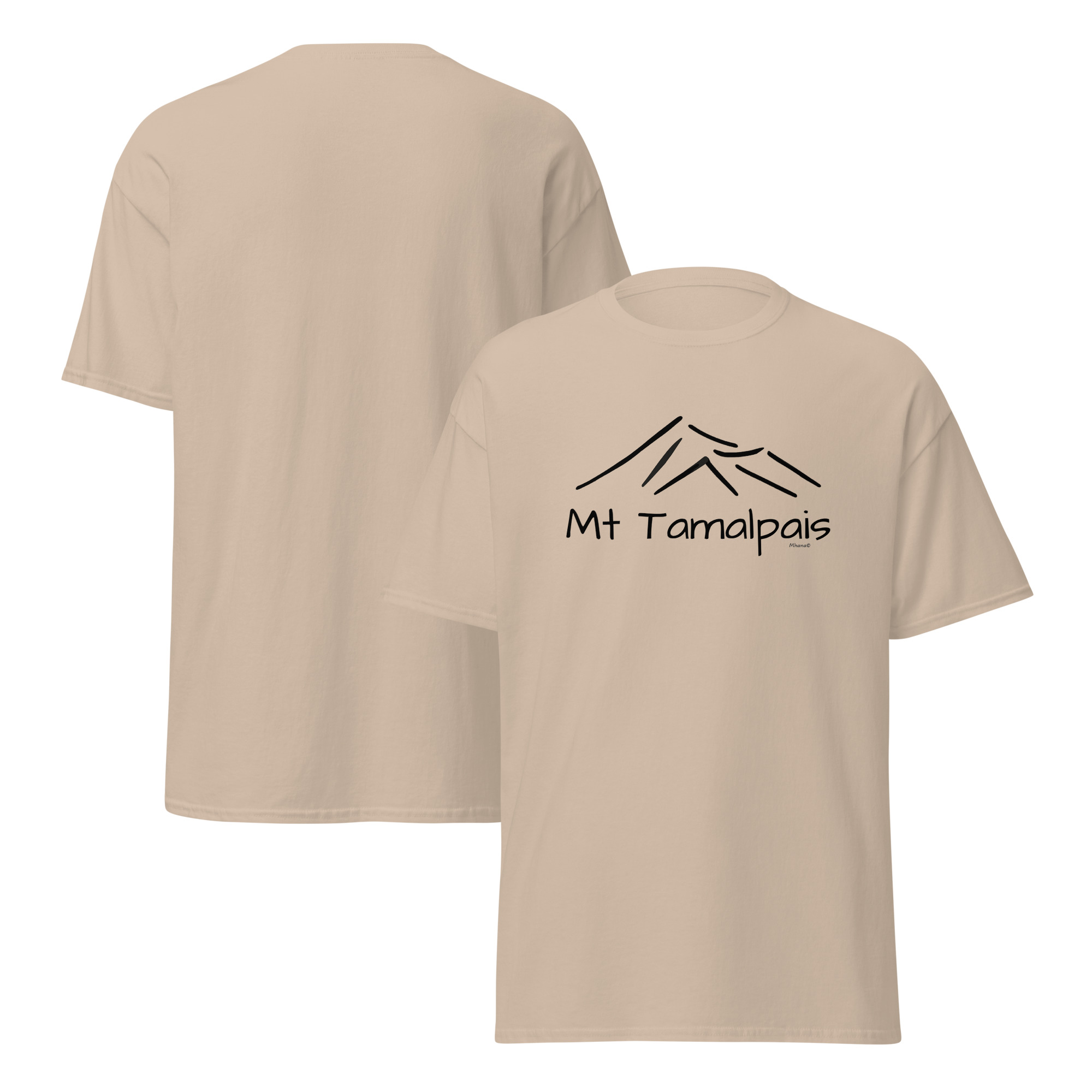 Unisex classic tee T-shirt Mt Tamalpais My Happy Place design - select color - Image 5