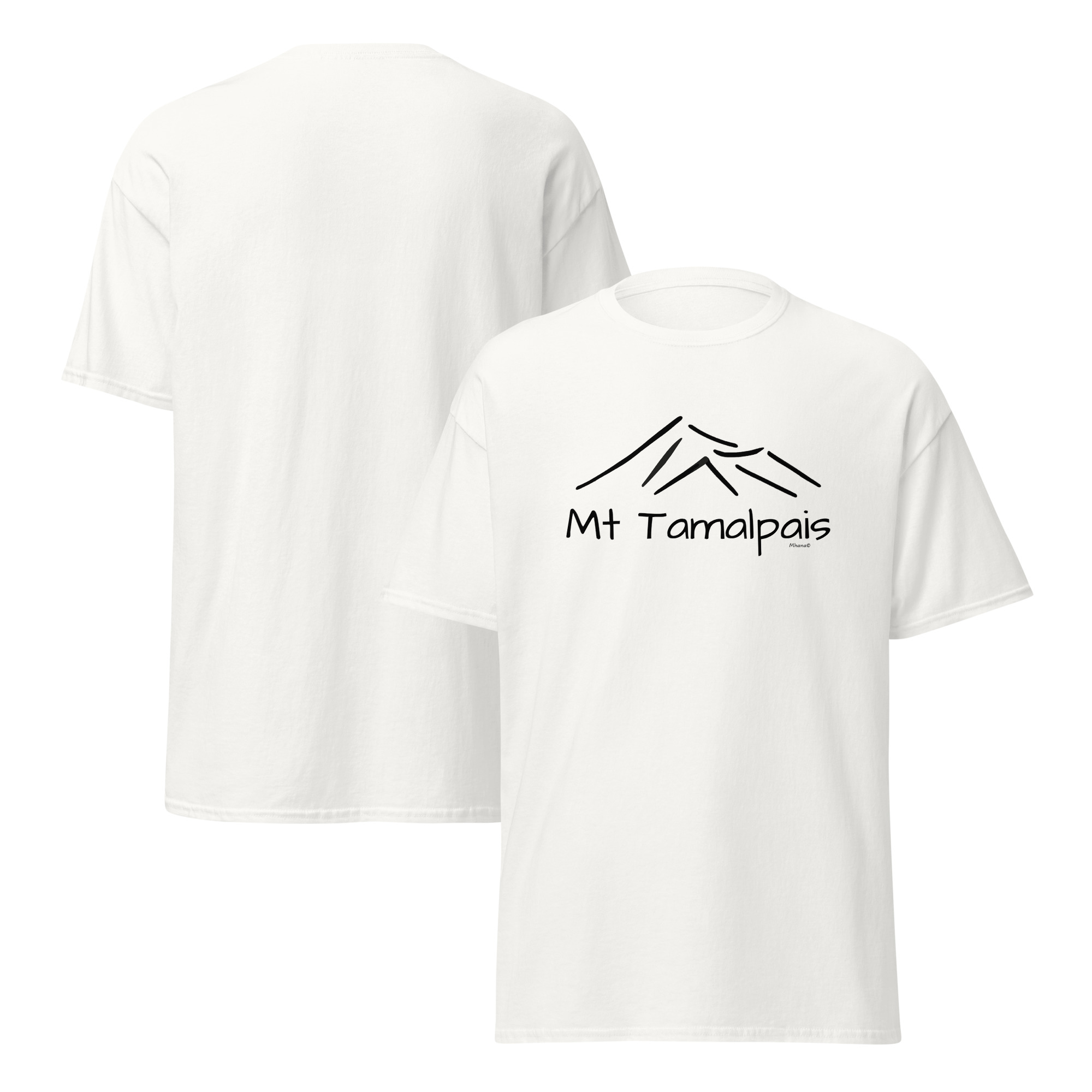 Unisex classic tee T-shirt Mt Tamalpais My Happy Place design - select color - Image 12
