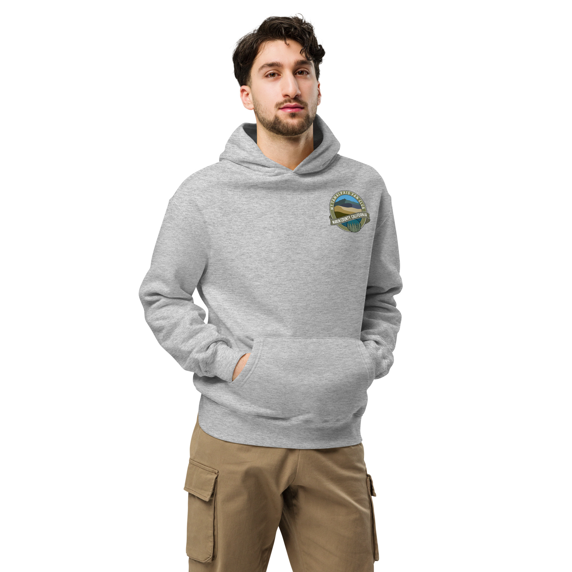 Oversized hoodie Oval Mt Tamalpais Fan Club Design Front chest and Back Unisex - Image 11