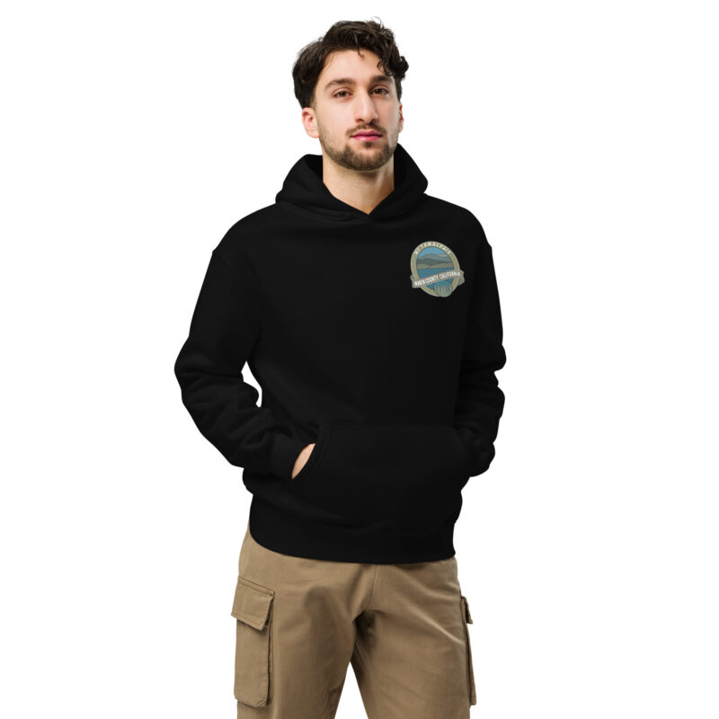 Oversized hoodie Oval Mt Tamalpais Marin County California Collector's Design Front chest Back Unisex