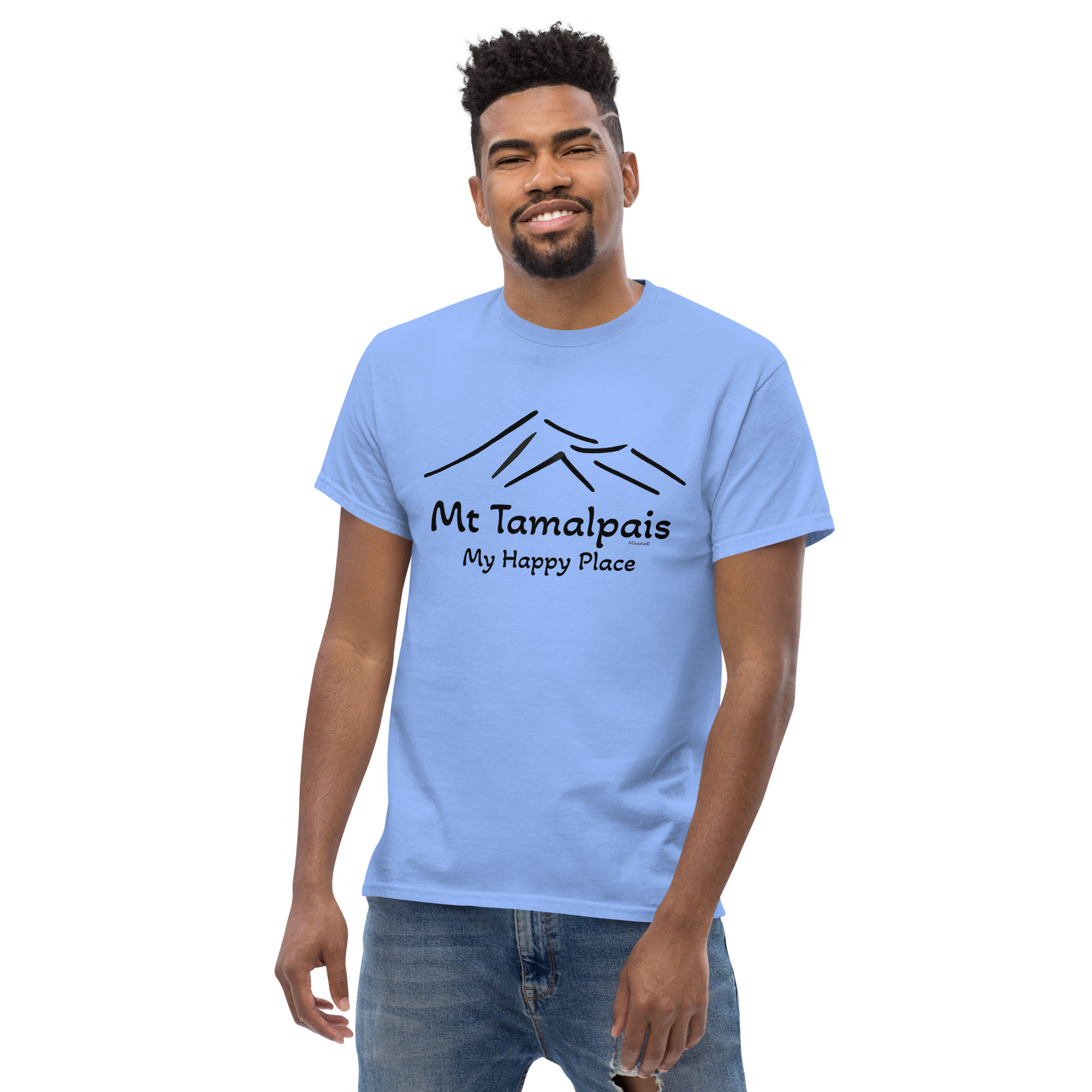 Unisex classic tee T-shirt Mt Tamalpais My Happy Place design - select color - Image 2