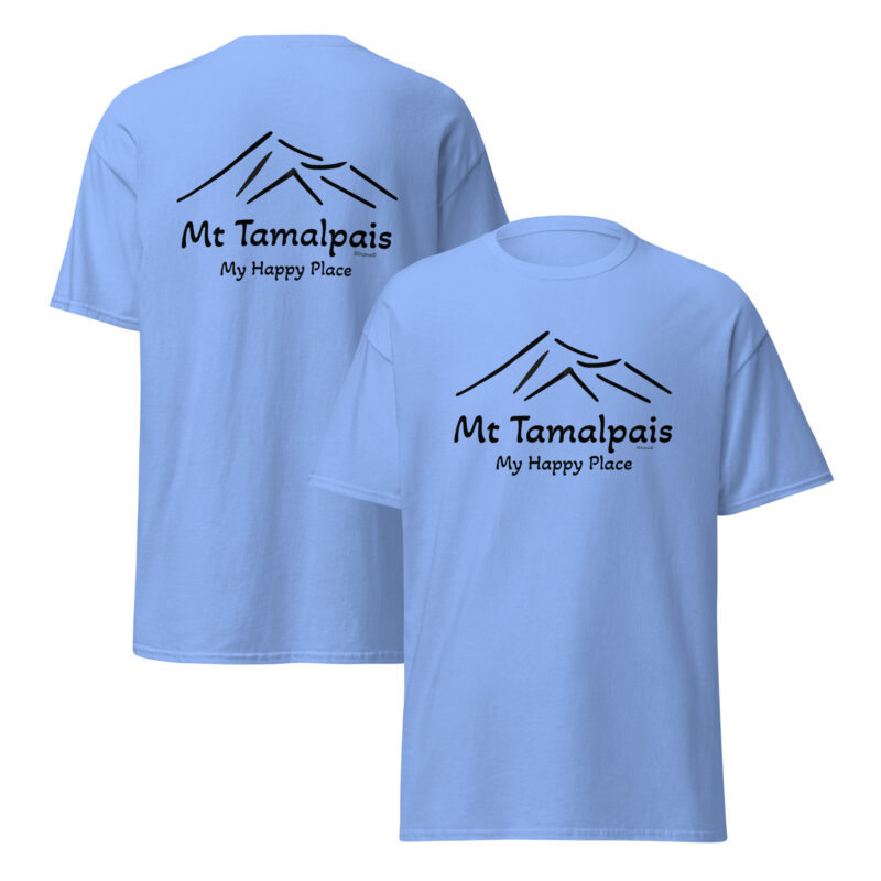 Unisex Classic T-shirt Mt Tamalpais Graphic My Happy Place - front back print