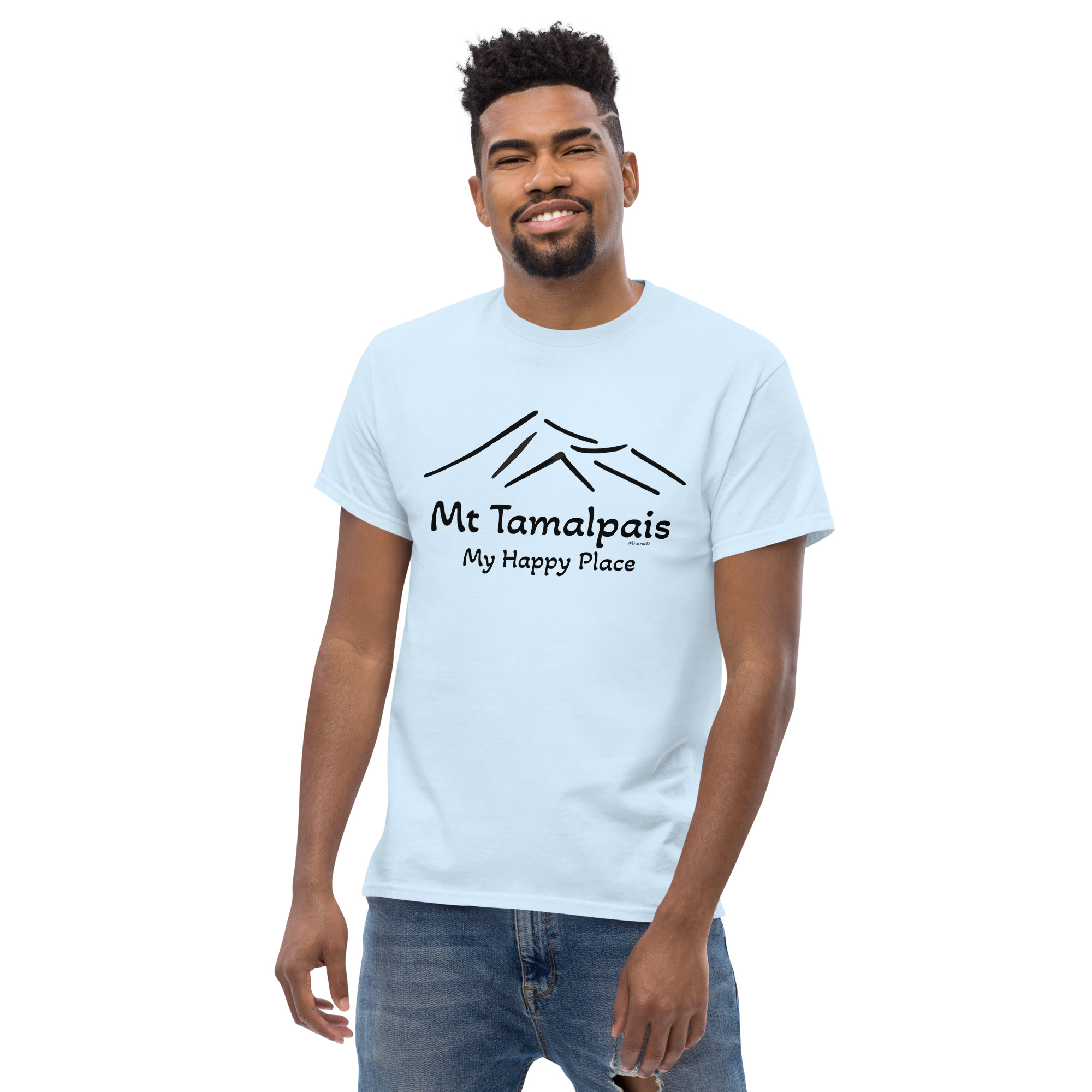 Unisex classic tee T-shirt Mt Tamalpais My Happy Place design - select color - Image 8