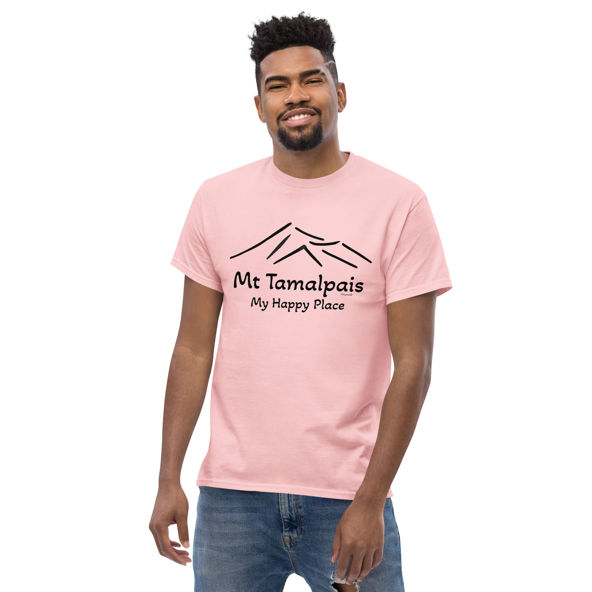Unisex classic tee T-shirt Mt Tamalpais My Happy Place design - select color - Image 6