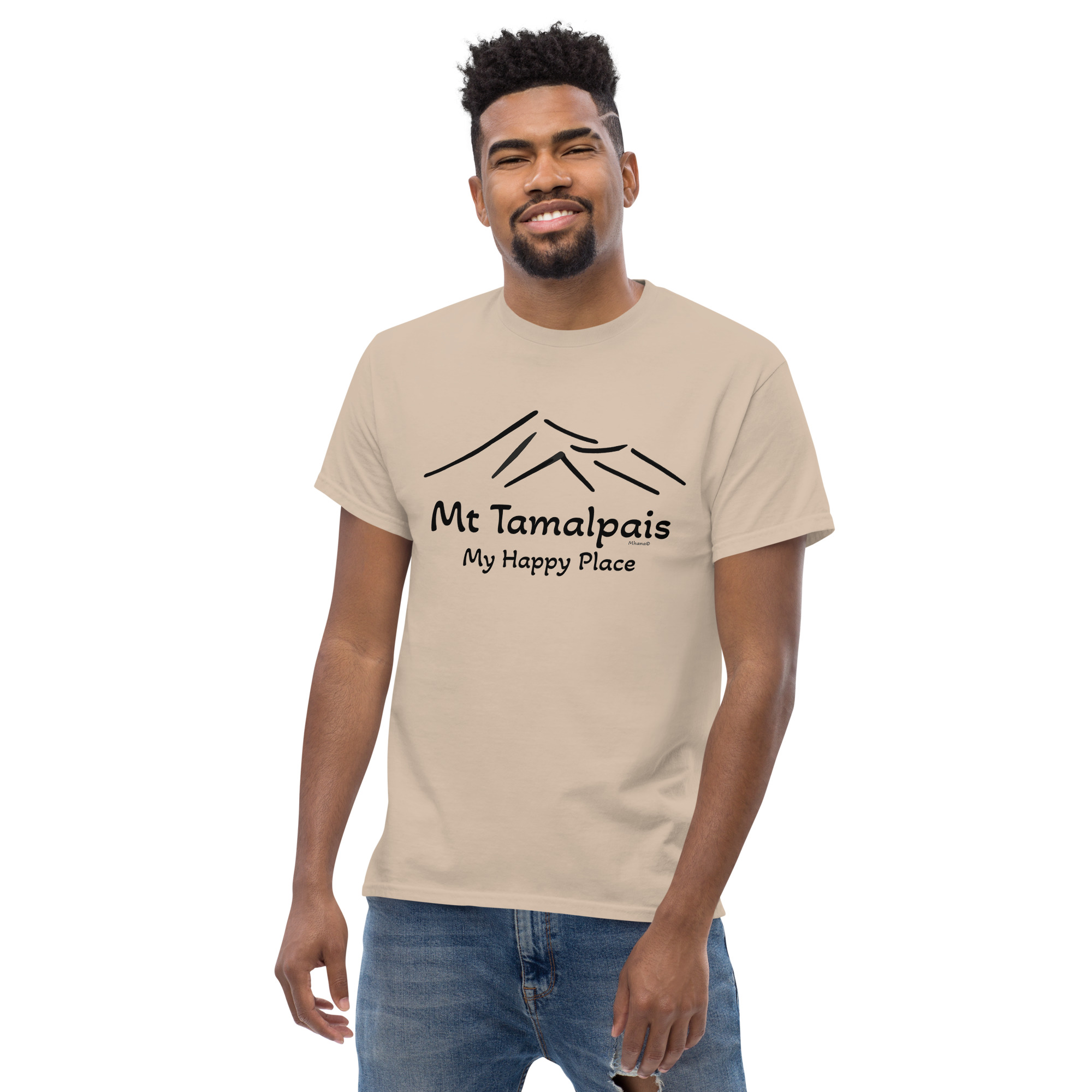 Unisex classic tee T-shirt Mt Tamalpais My Happy Place design - select color - Image 4