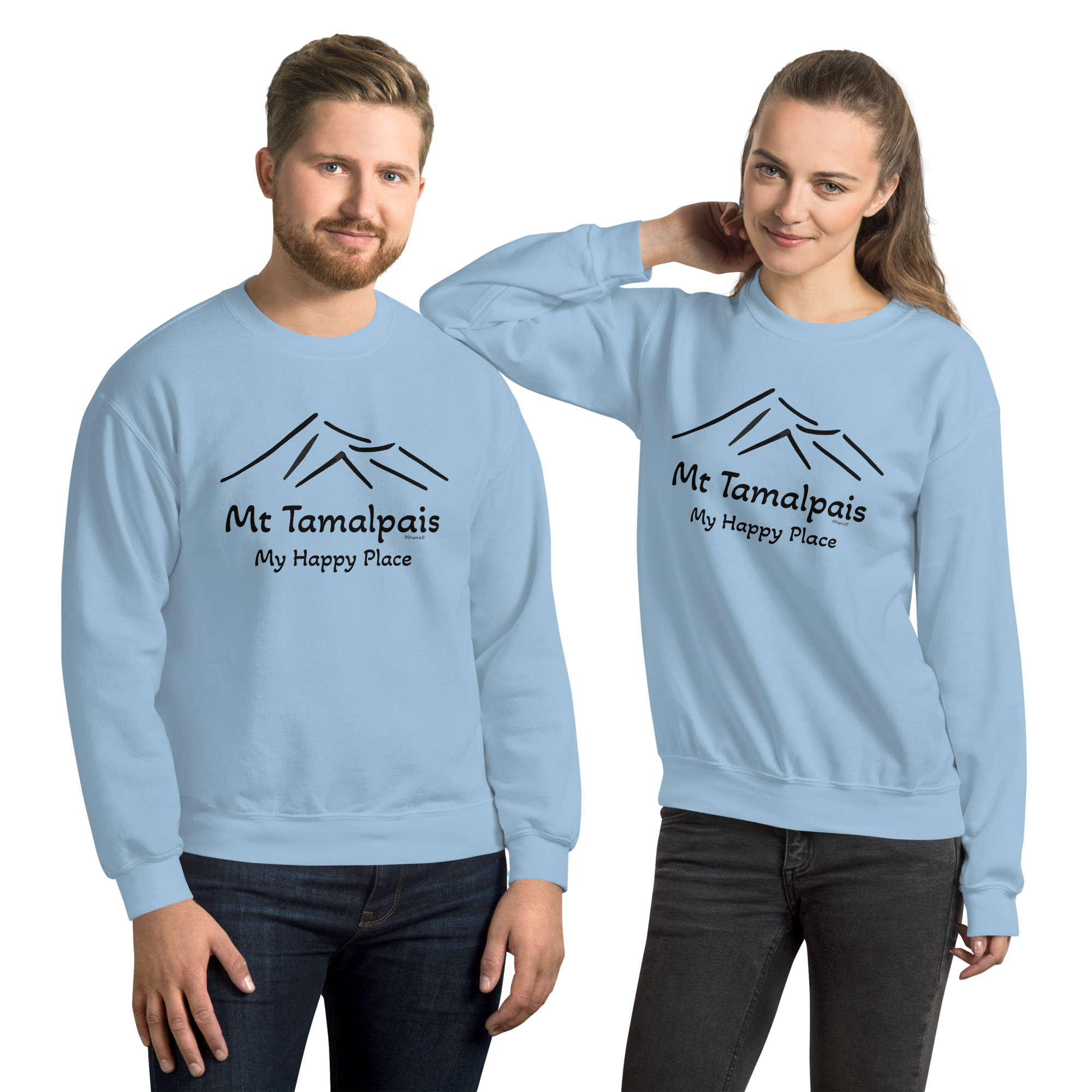 Unisex Sweatshirt Mt Tamalpais Graphic My Happy Place - Image 2