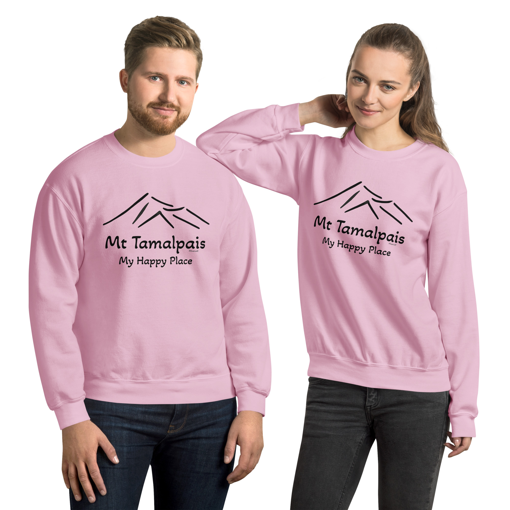 Unisex Sweatshirt Mt Tamalpais Graphic My Happy Place - Image 4