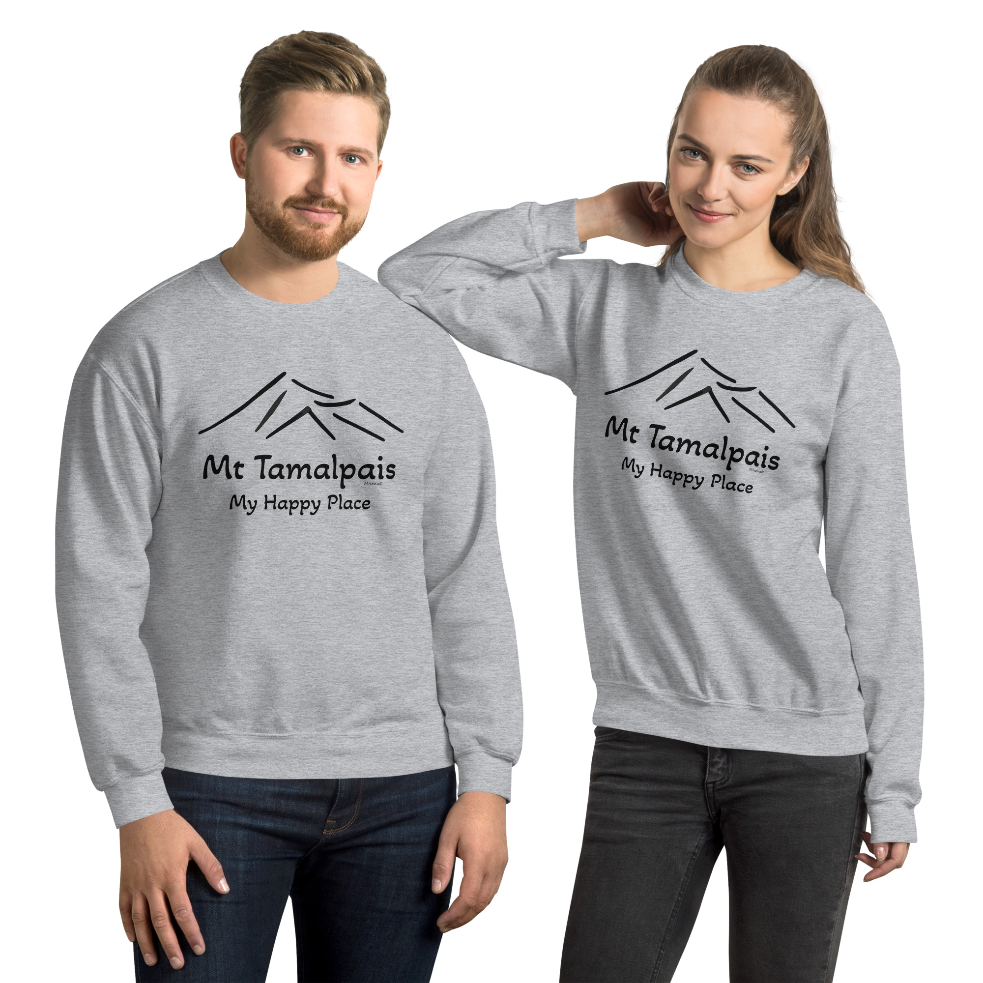 Unisex Sweatshirt Mt Tamalpais Graphic My Happy Place - Image 3