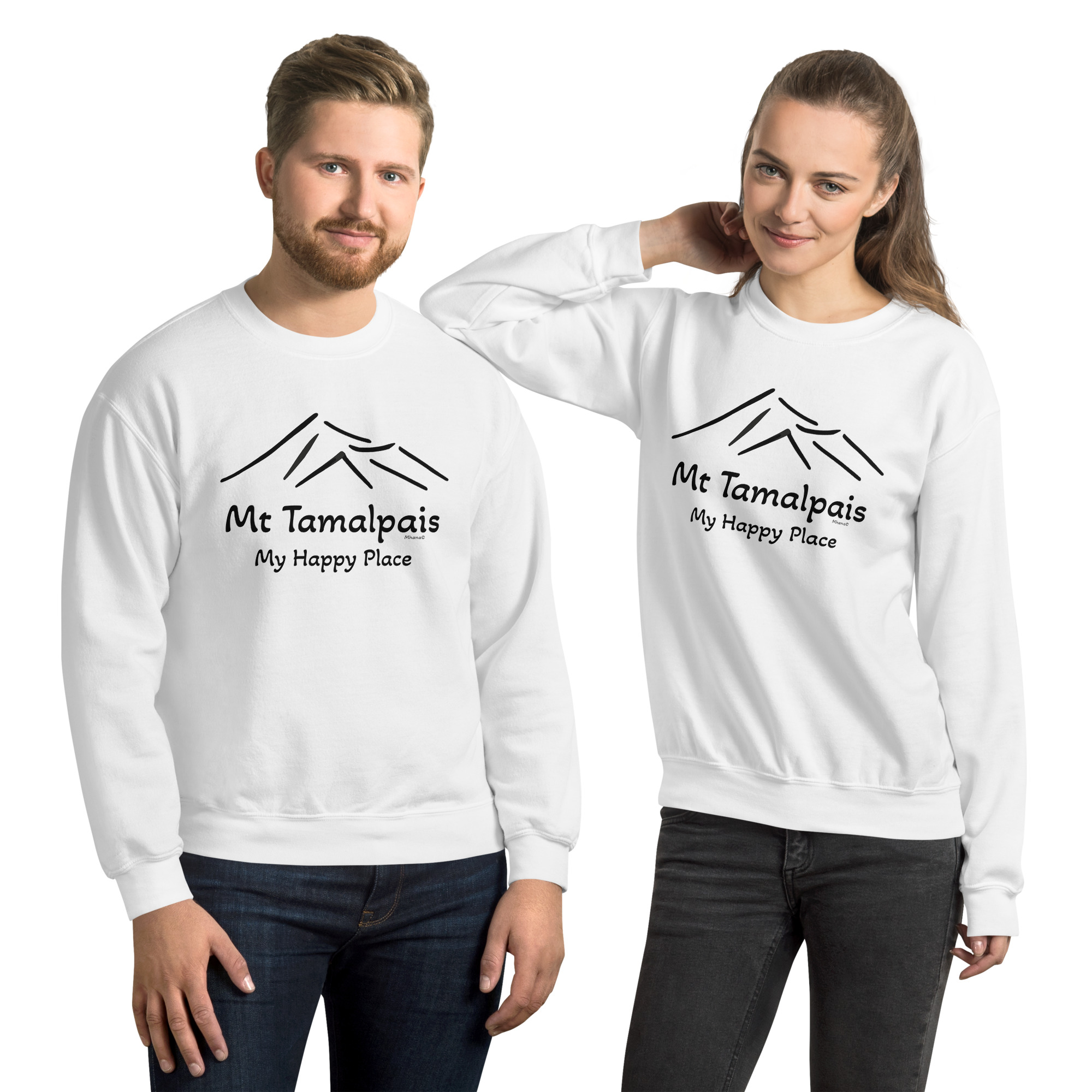 Unisex Sweatshirt Mt Tamalpais Graphic My Happy Place - Image 5