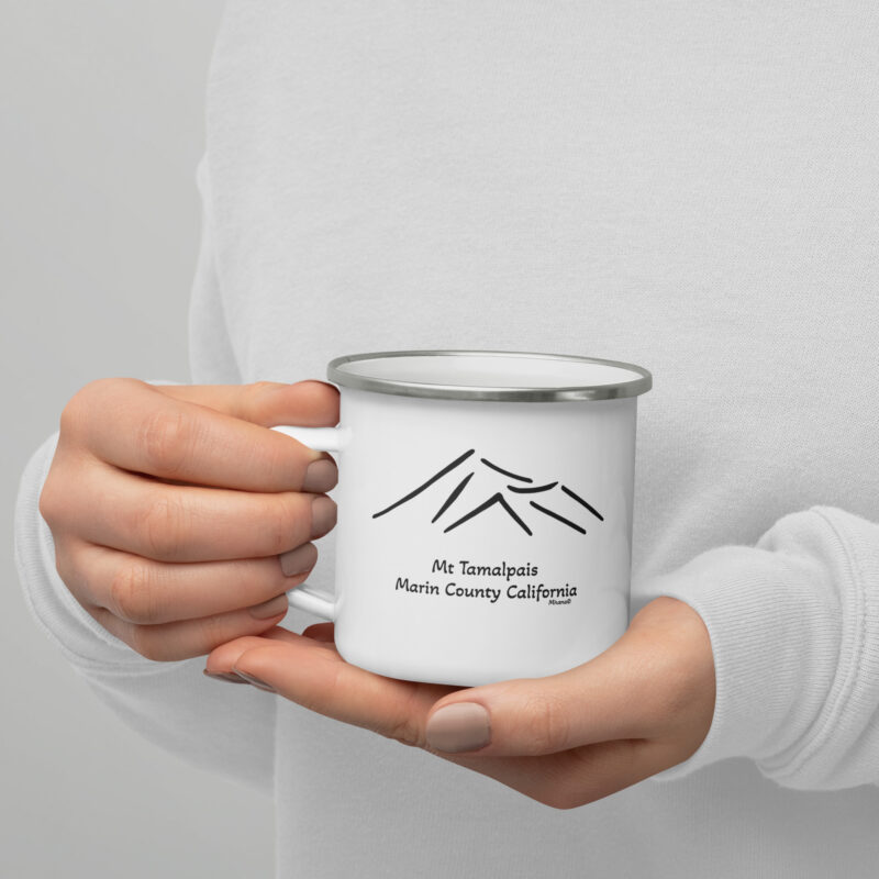 Enamel Mug Mt Tamalpais Graphic Marin County CA