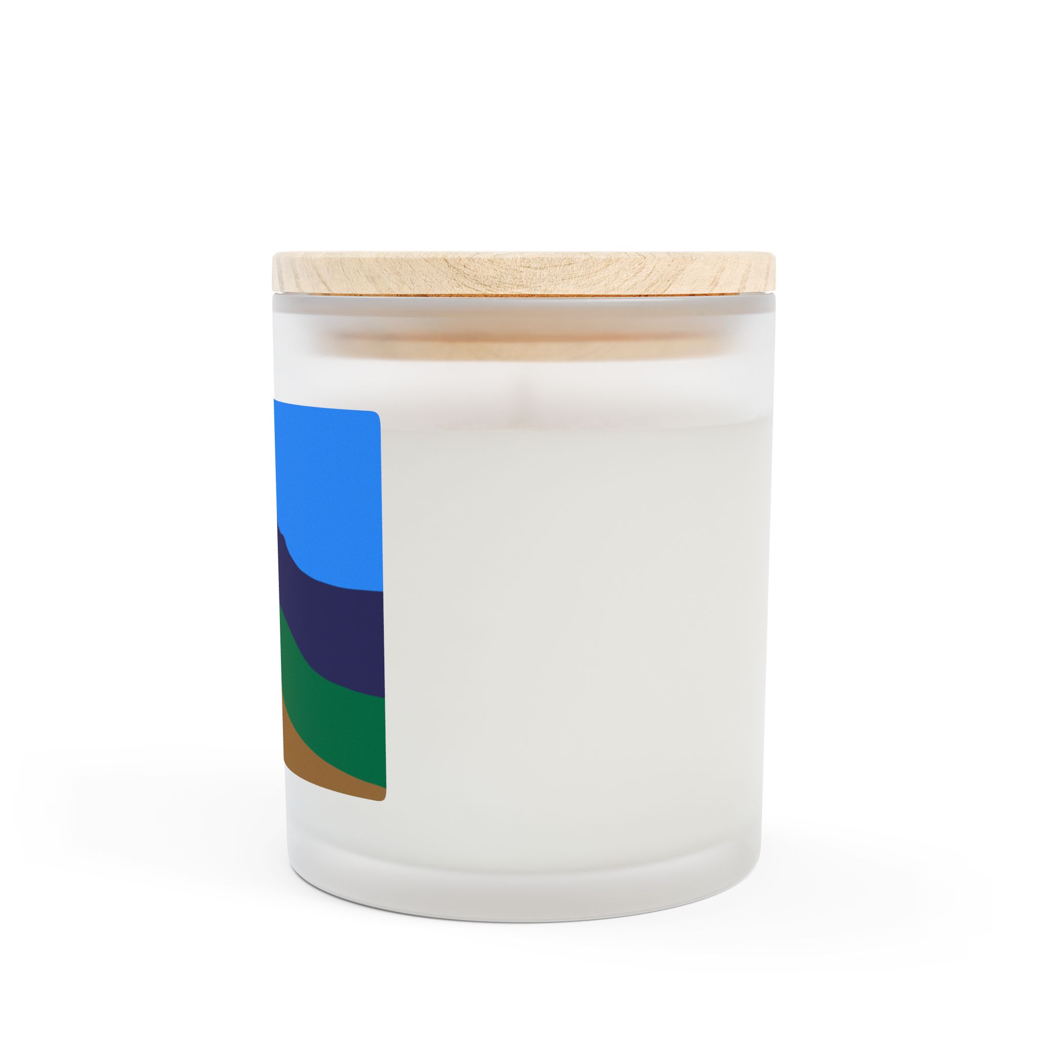 Frosted Glass Soy Candle, 11oz Vivid Colors of Mt Tamalpais (vegan - scented / unscented) - Made in USA - Image 2