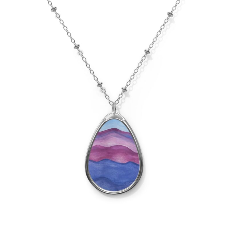 Oval Necklace Purple Mountains Majesty