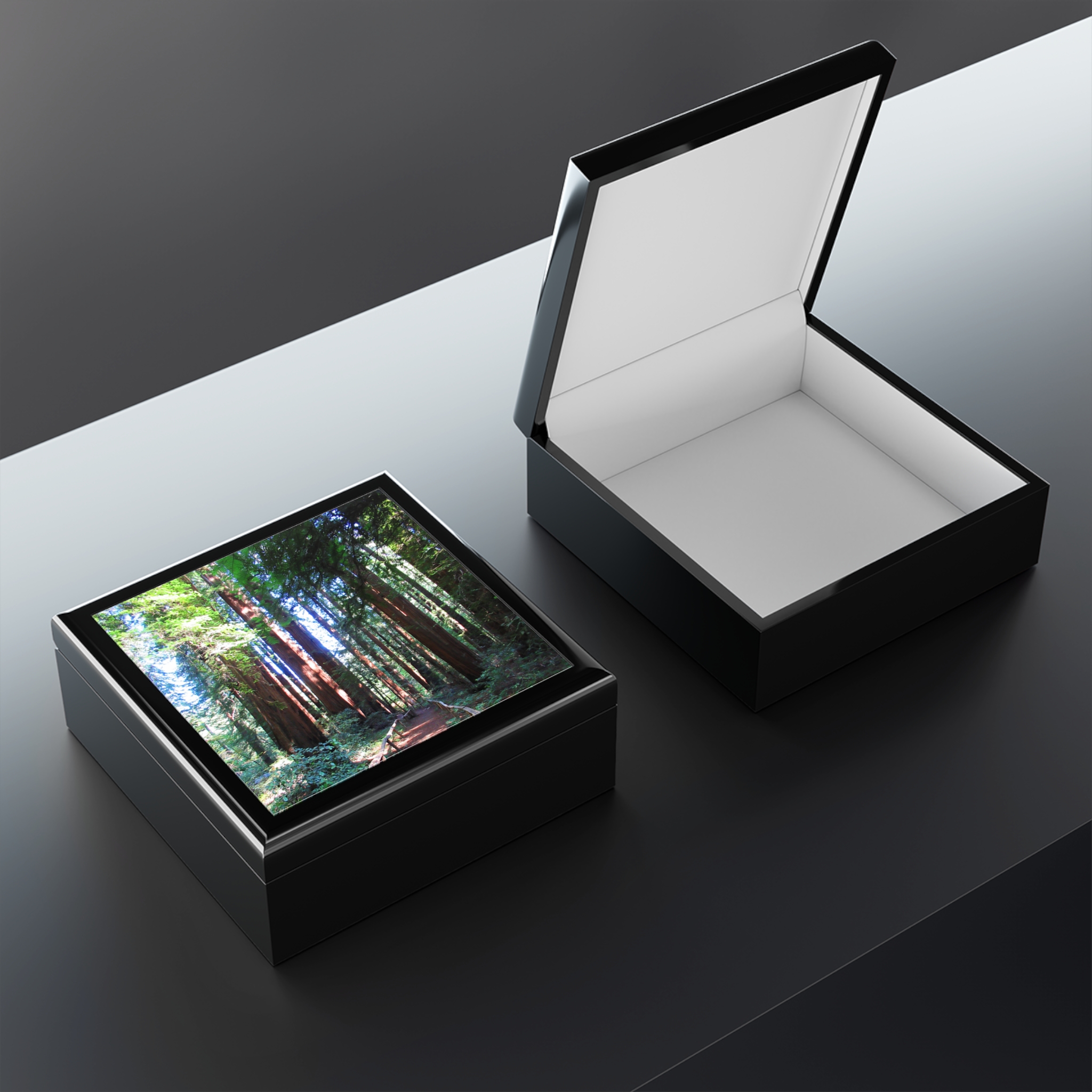 Jewelry Box California Redwood Trail - Select from 3 wood colors - Made in USA - Image 3