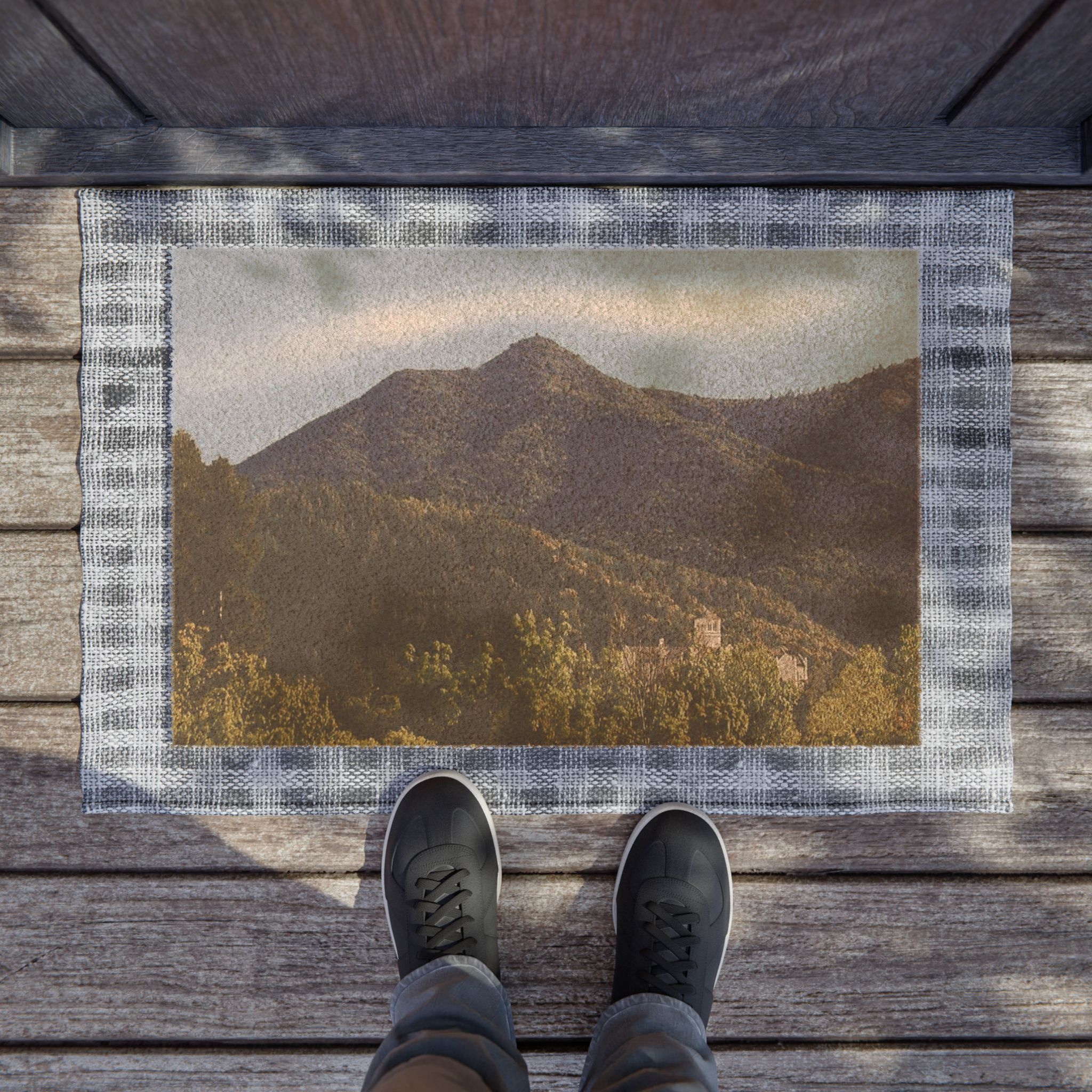 Echo Friendly Doormat Mt Tamalpais San Anselmo California Church Tower Design - Image 3