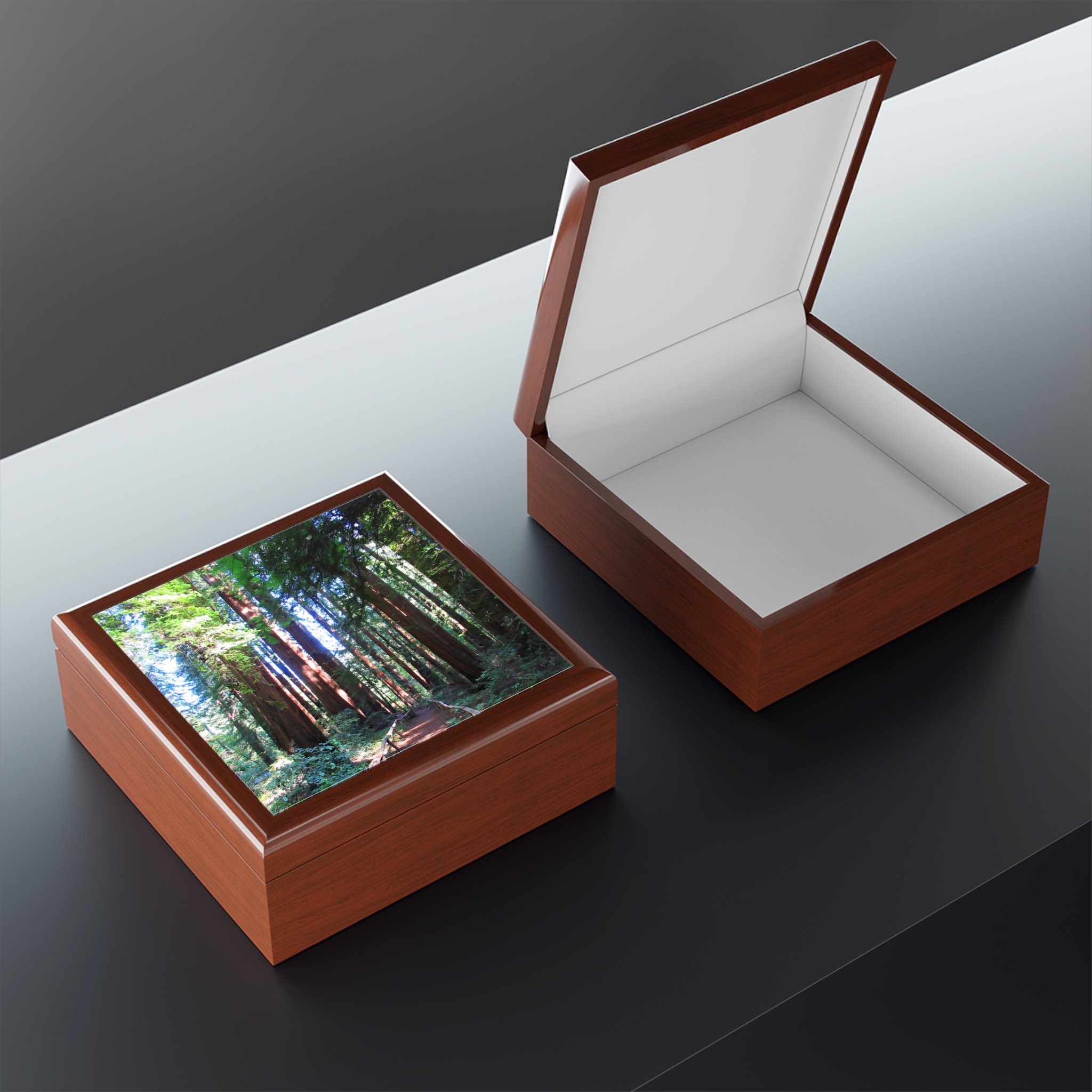 Jewelry Box California Redwood Trail - Select from 3 wood colors - Made in USA - Image 6