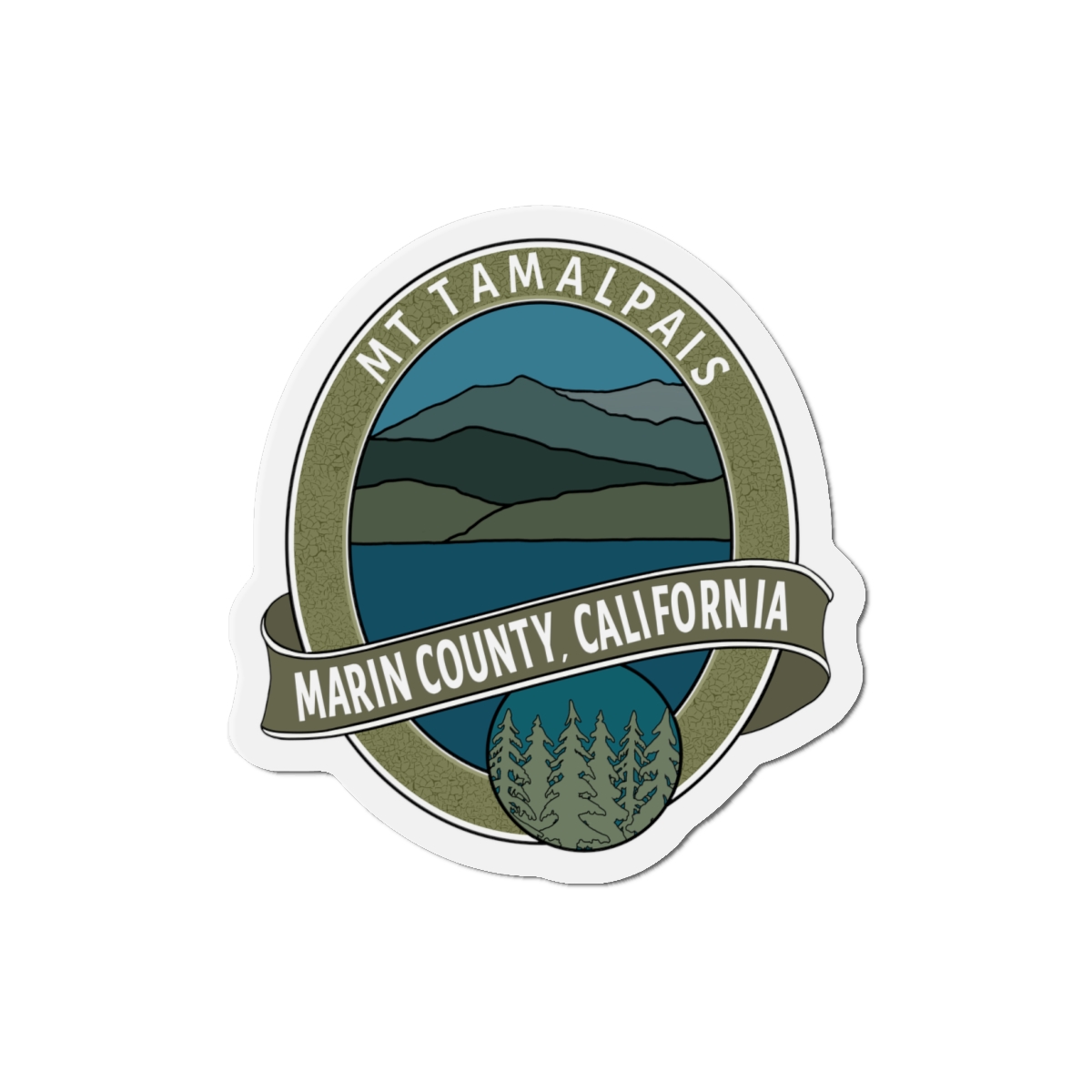 Die-Cut Magnets Oval Mt Tamalpais Marin County California Collector's Design - Image 10