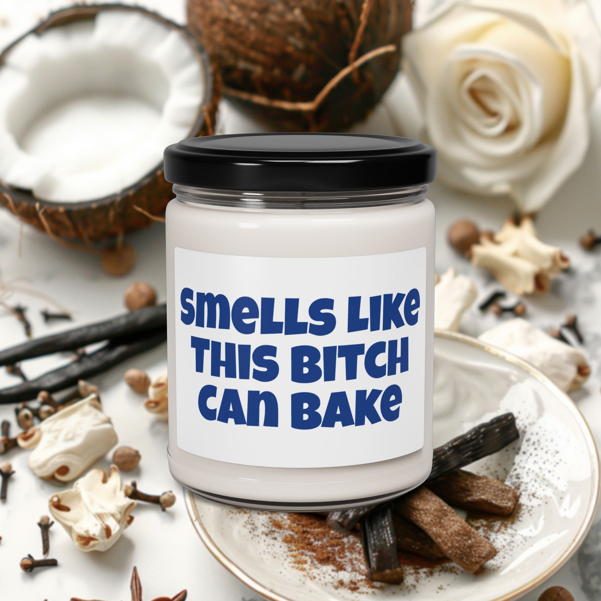Scented Soy Candle, 9oz Smells Like This Bitch Can Bake - Image 5
