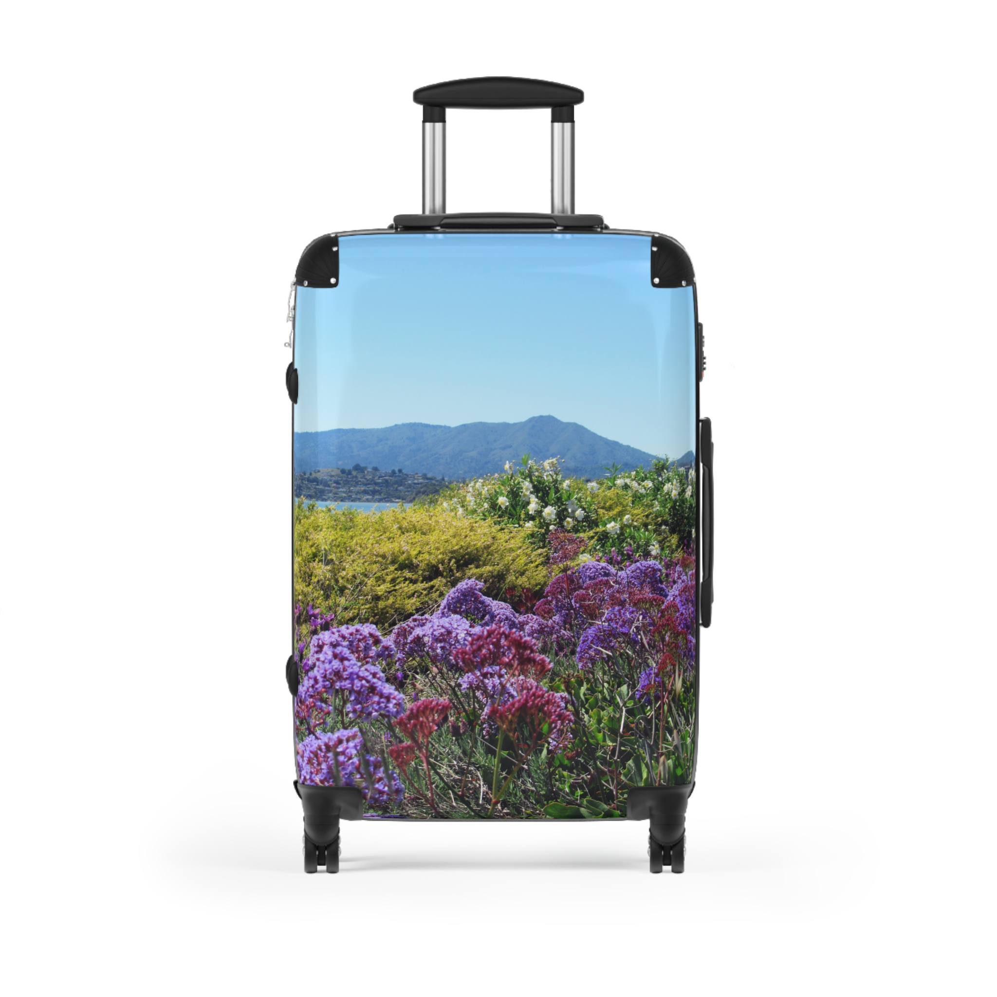 Suitcase Mt Tamalpais Purple Flowers Design - Select size - Image 5