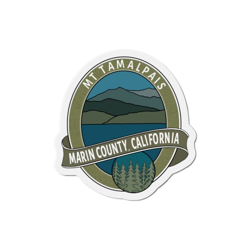 Die-Cut Magnets Oval Mt Tamalpais Marin County California Collector's Design
