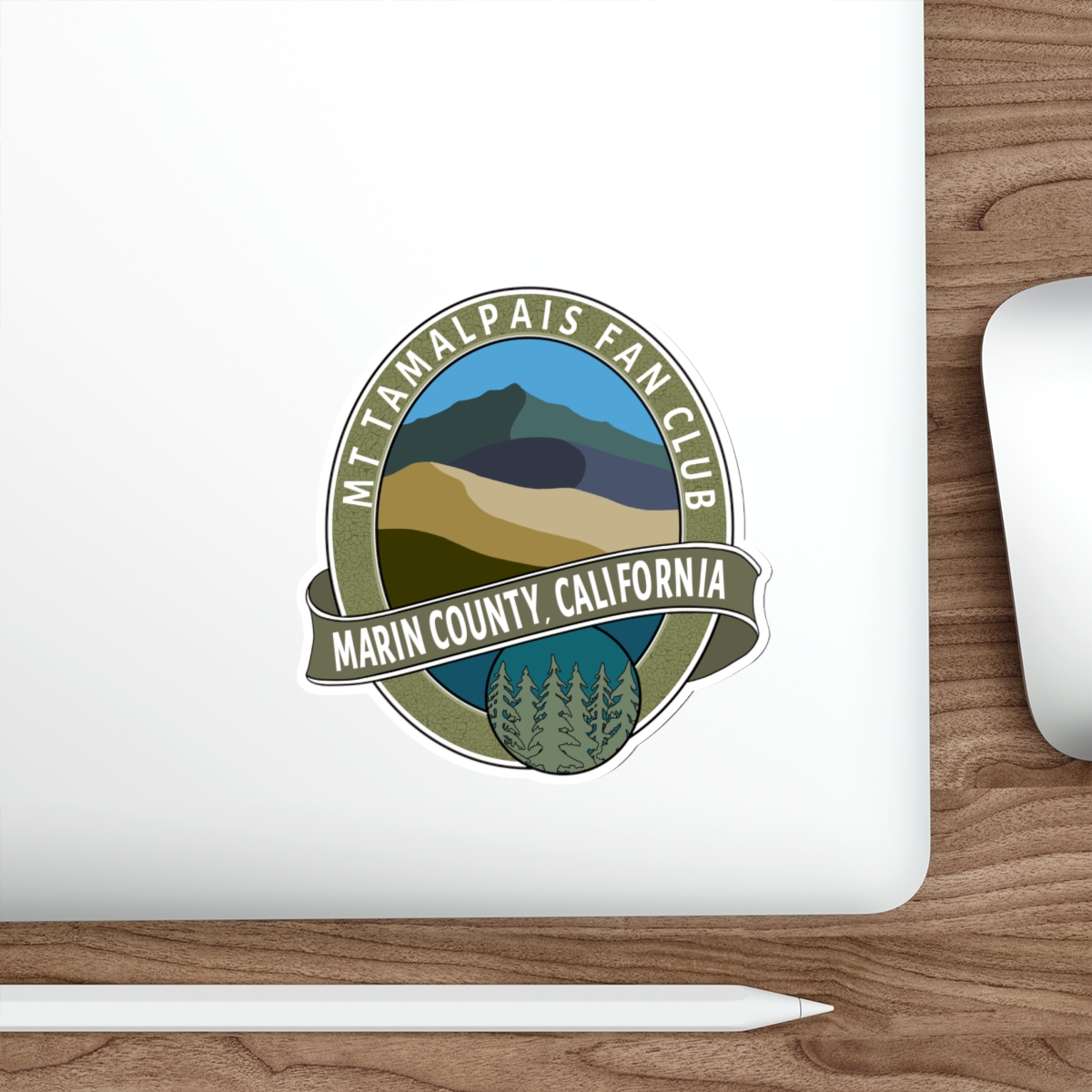 Die-Cut Stickers Oval Mt Tamalpais Fan Club Marin County California Collector's Design - Image 17