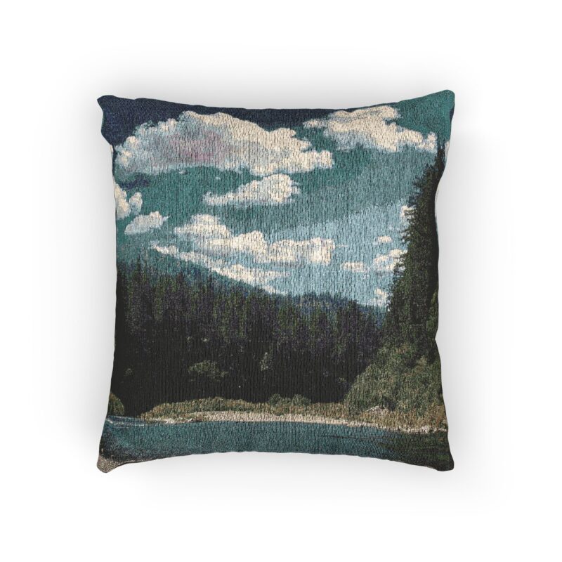Nature-Inspired Woven Pillow | Richardson Grove California Redwoods Design for Cozy Home Decor