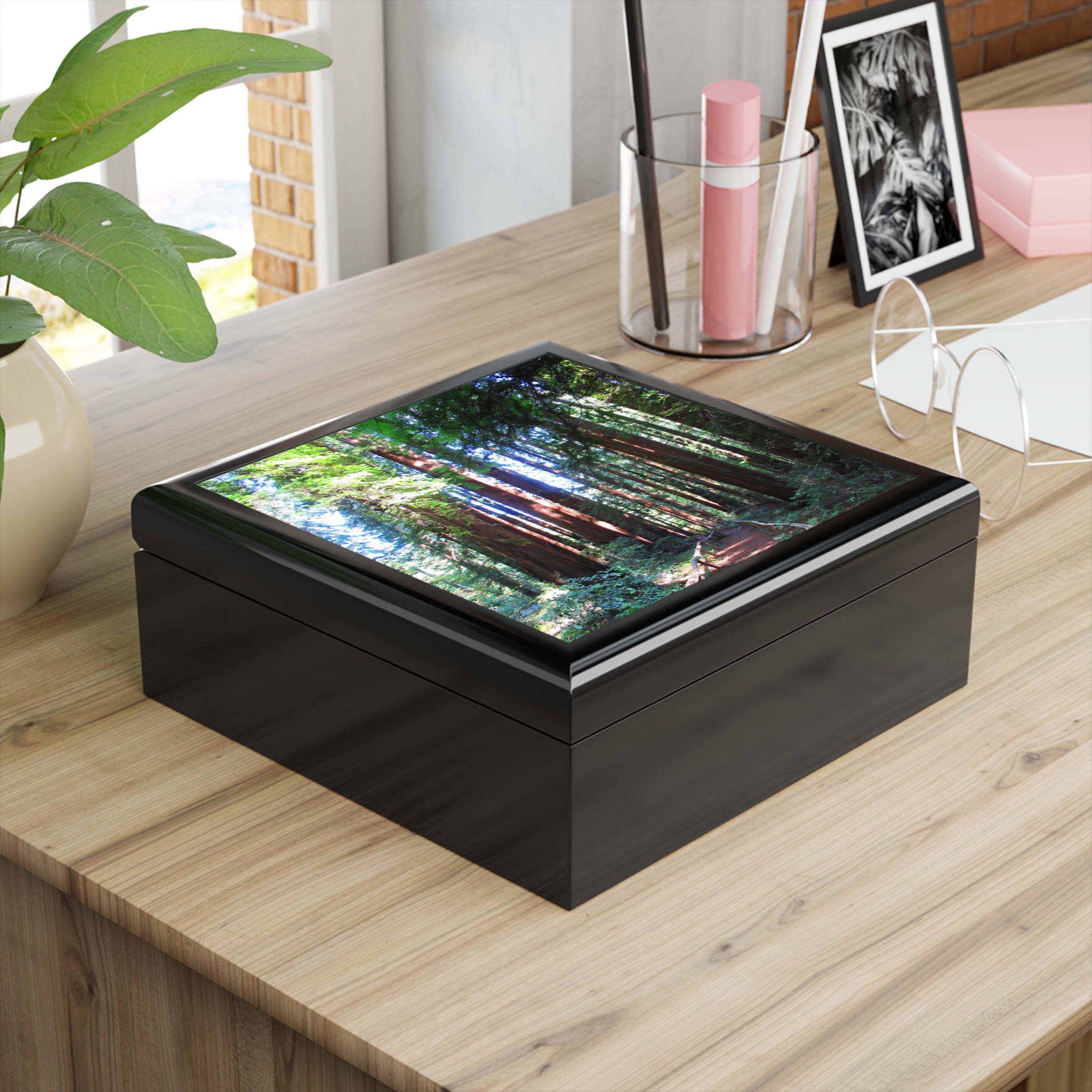 Jewelry Box California Redwood Trail - Select from 3 wood colors - Made in USA - Image 2