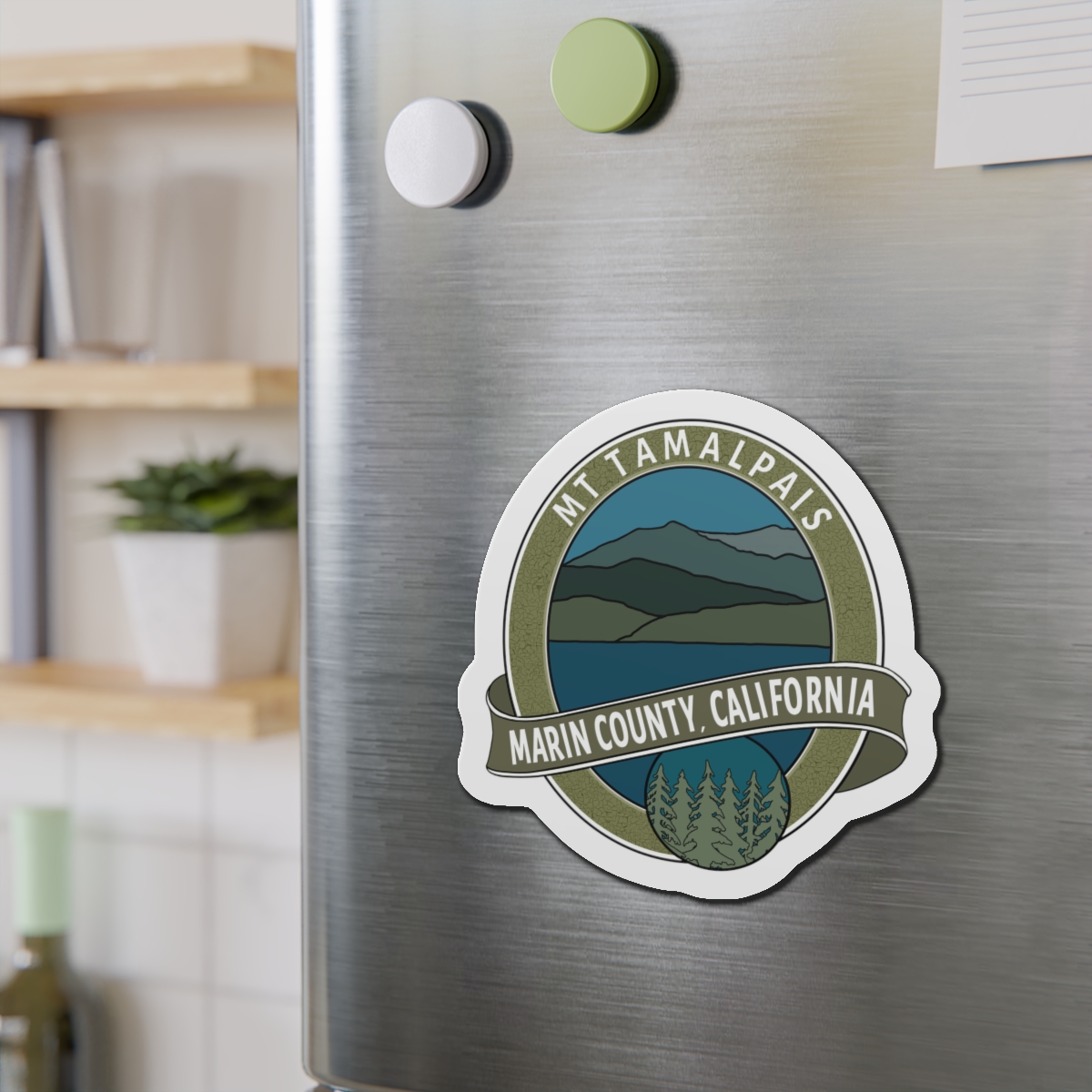 Die-Cut Magnets Oval Mt Tamalpais Marin County California Collector's Design - Image 3