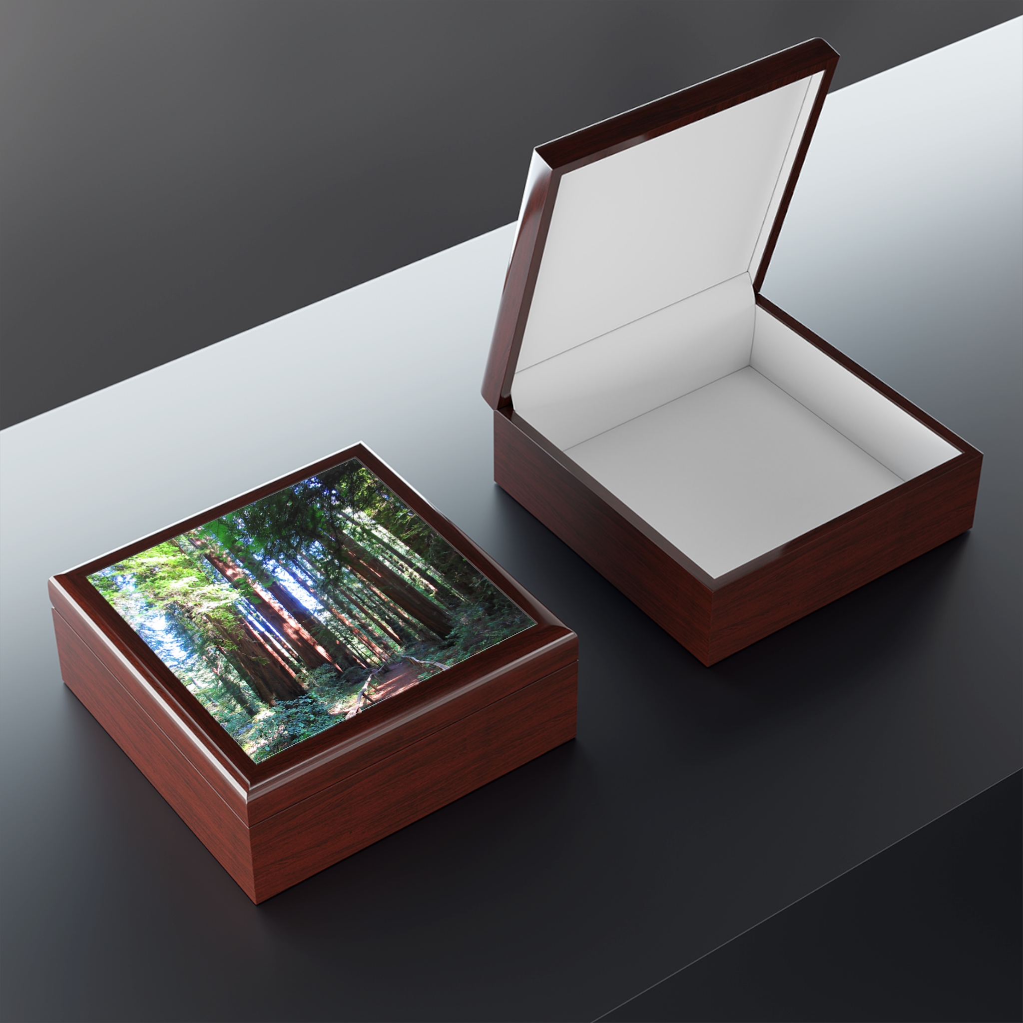 Jewelry Box California Redwood Trail - Select from 3 wood colors - Made in USA - Image 9