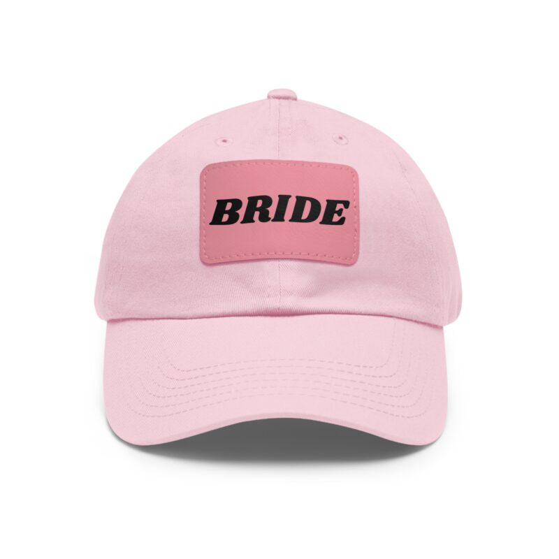 Dad Hat Faux Leather Patch Bride Pink (Select Color)