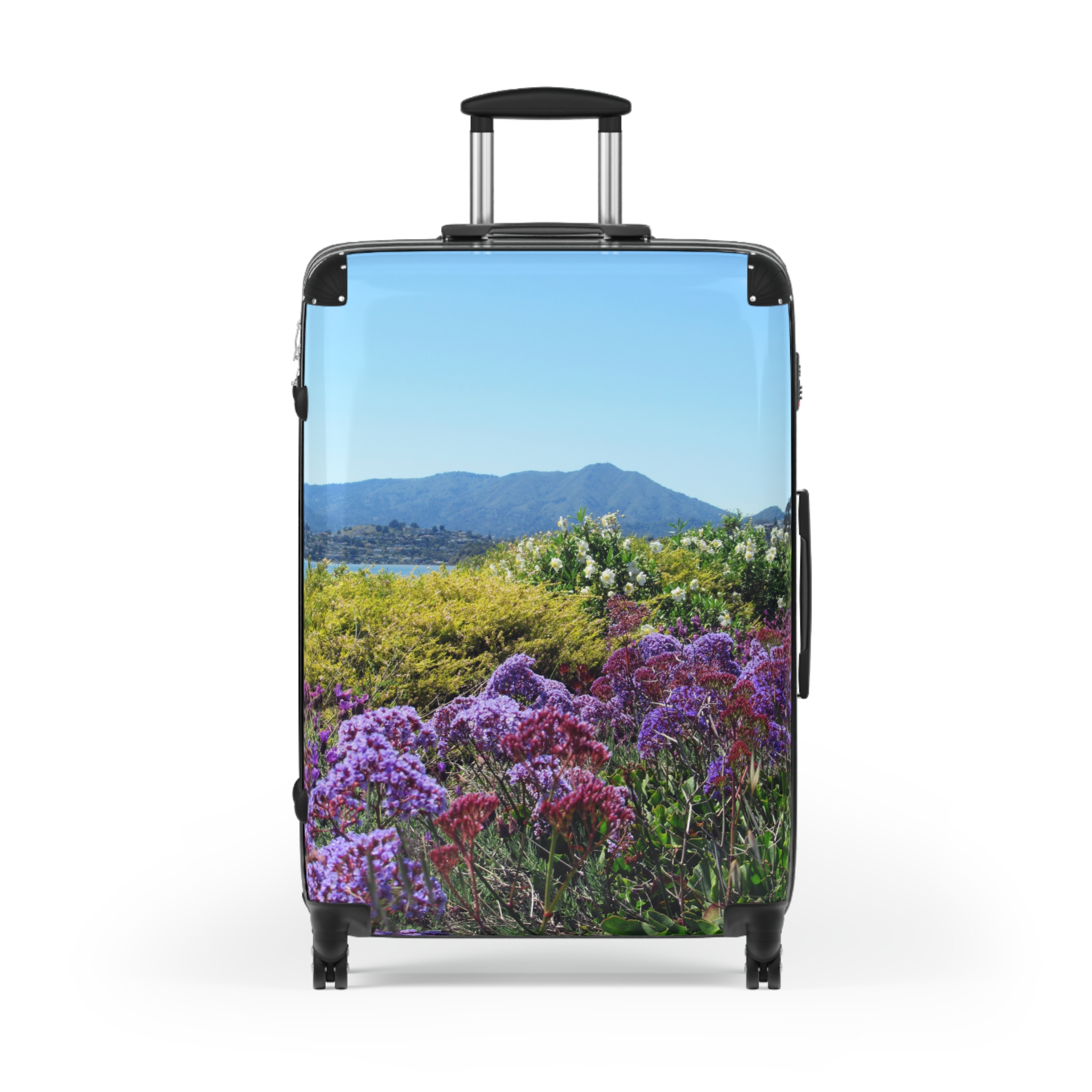 Suitcase Mt Tamalpais Purple Flowers Design - Select size - Image 9