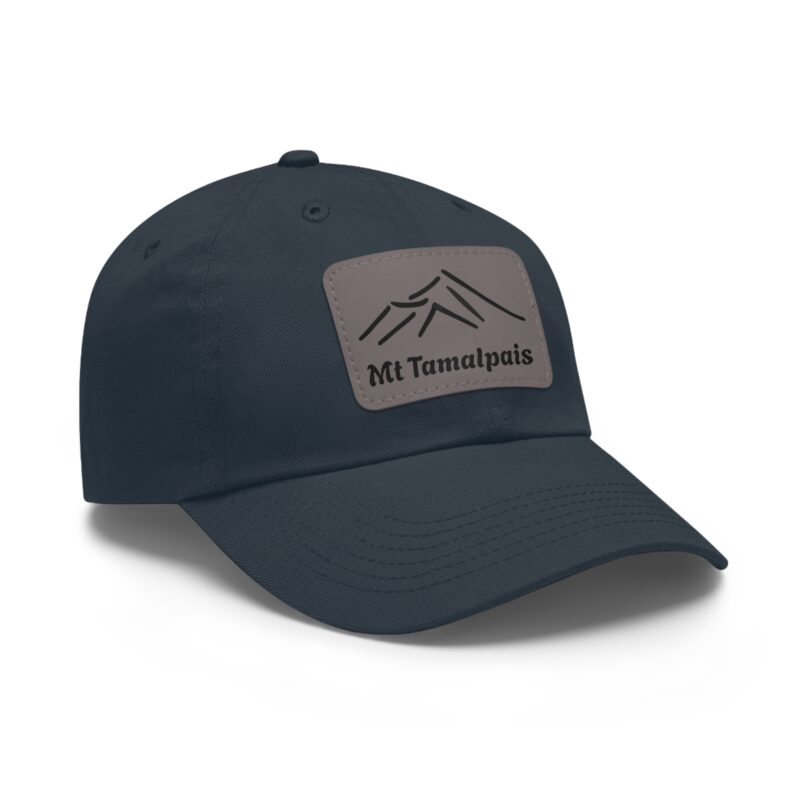 Dad Hat Faux Leather Patch Mt Tamalpais Inland View - select color - Made in USA