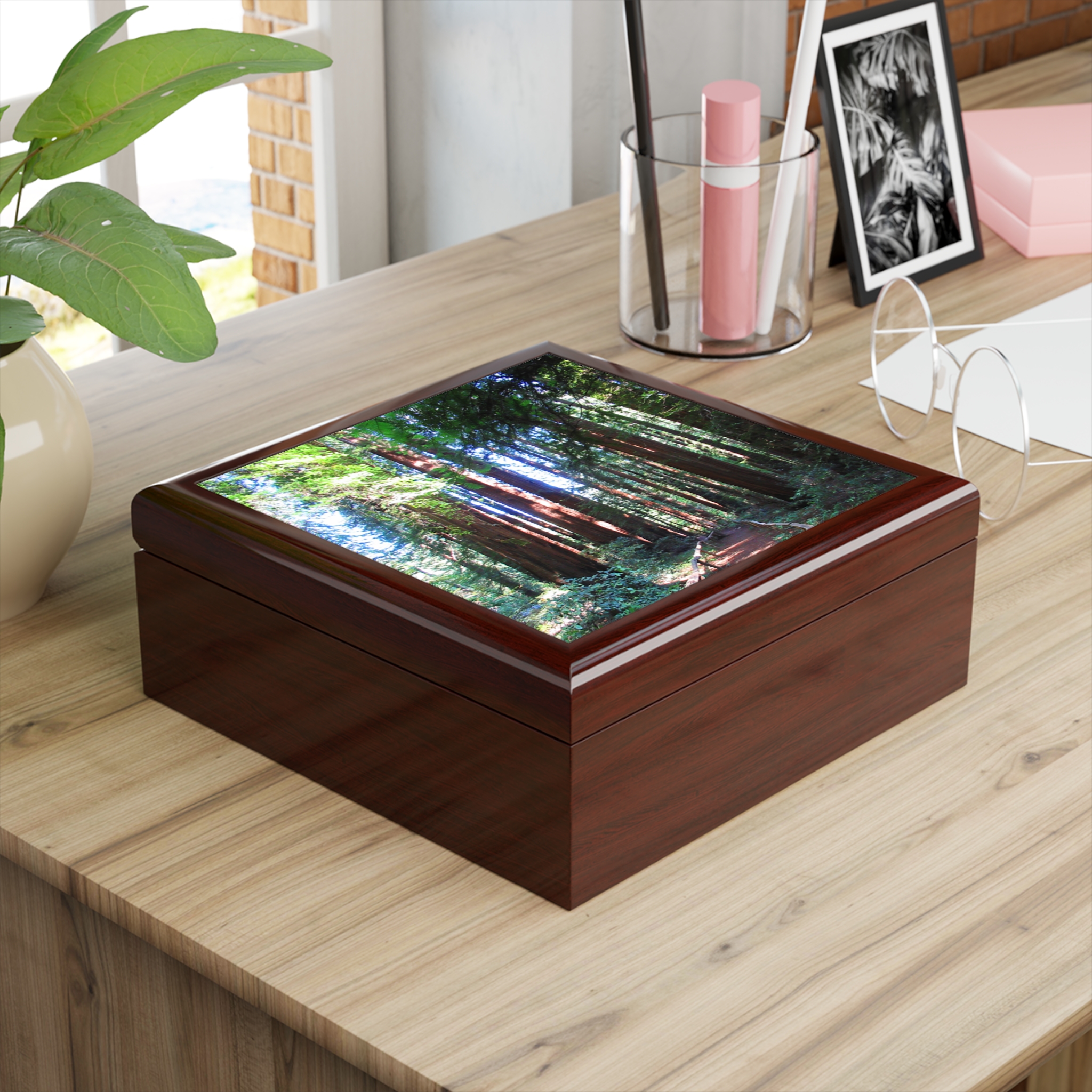 Jewelry Box California Redwood Trail - Select from 3 wood colors - Made in USA - Image 8