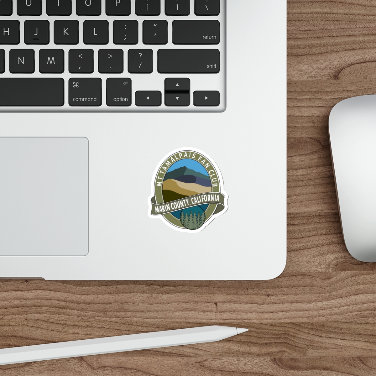 Die-Cut Stickers Oval Mt Tamalpais Fan Club Marin County California Collector's Design - Image 6