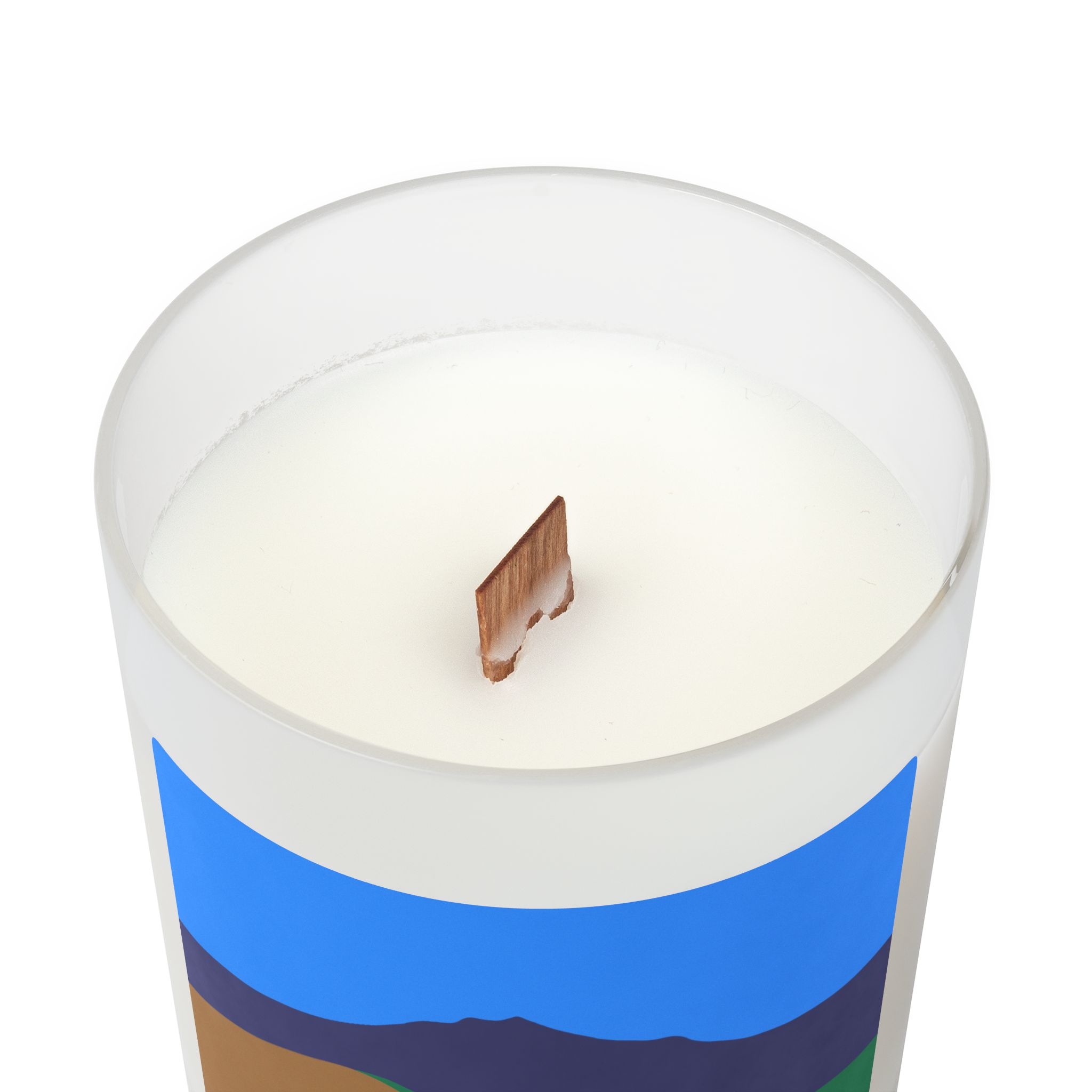 Frosted Glass Soy Candle, 11oz Vivid Colors of Mt Tamalpais (vegan - scented / unscented) - Made in USA - Image 5