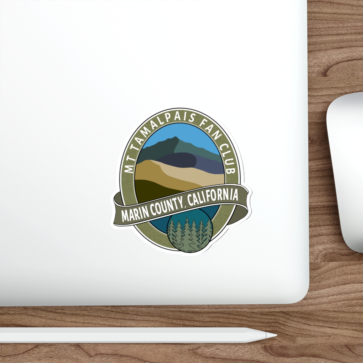 Die-Cut Stickers Oval Mt Tamalpais Fan Club Marin County California Collector's Design - Image 14